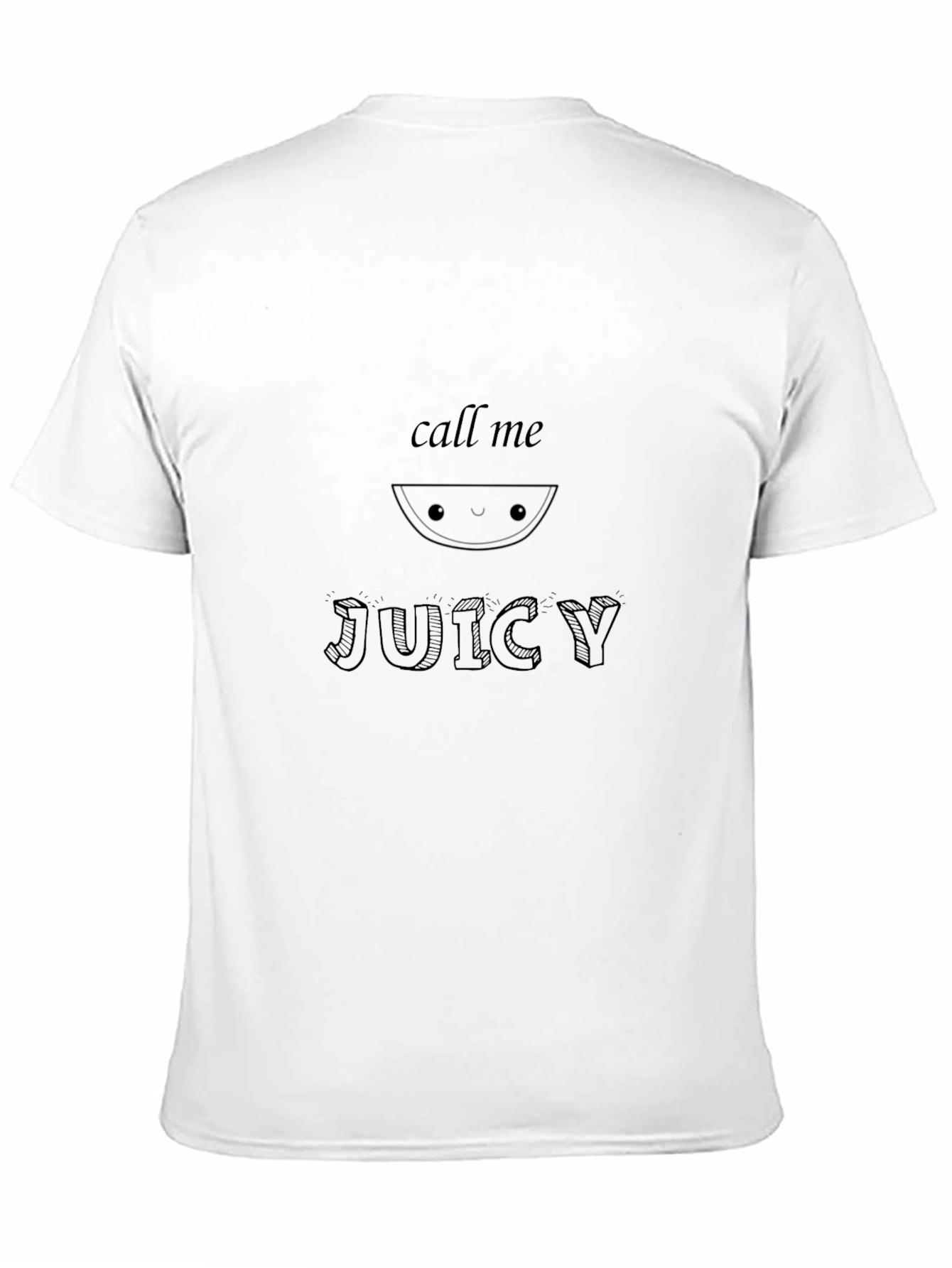 Call Me Juicy Black Graphic Tee