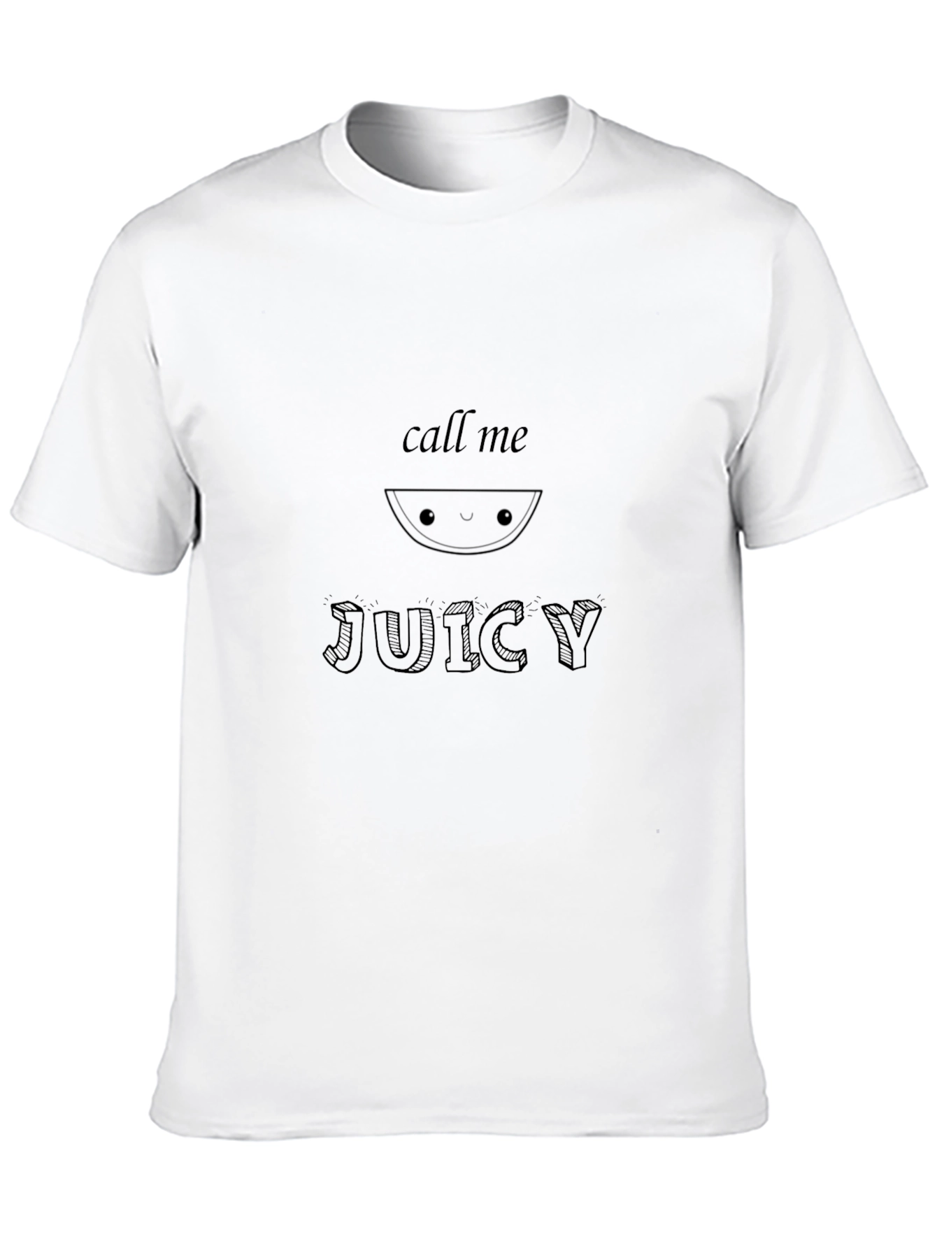 Call Me Juicy Black Graphic Tee