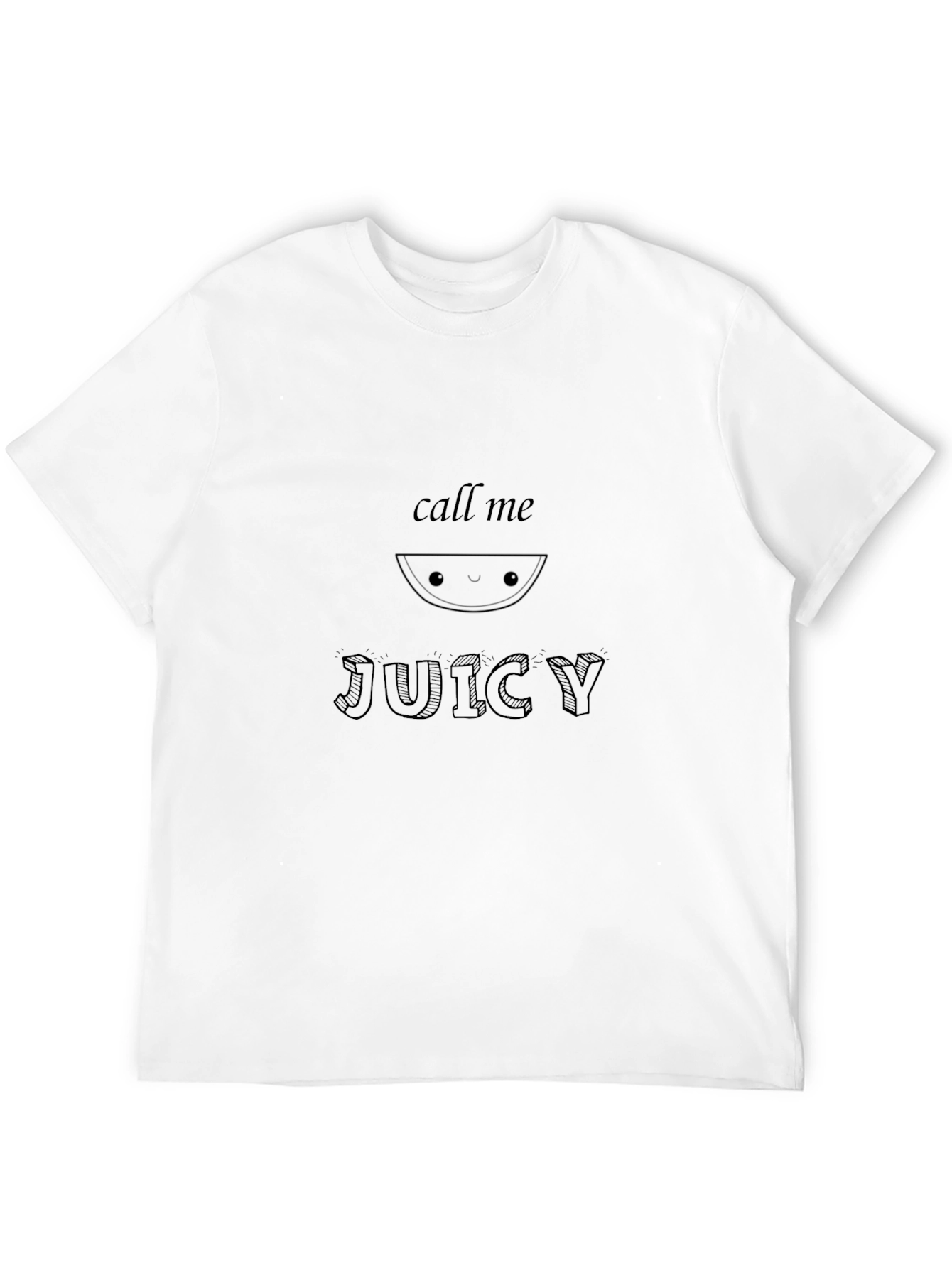Call Me Juicy Black Graphic Tee