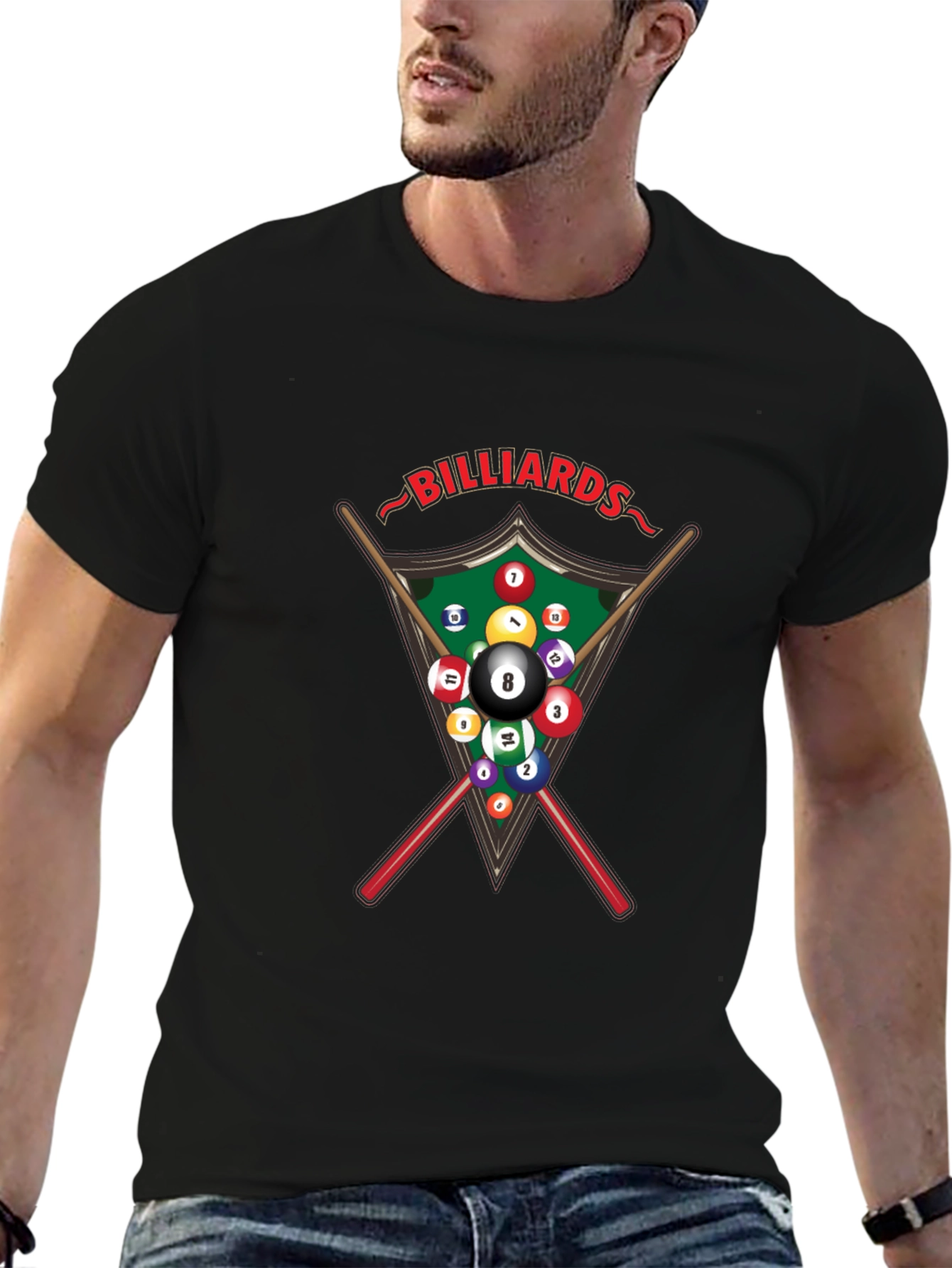 Billiards Graphic Tee - Pool Player T-Shirt