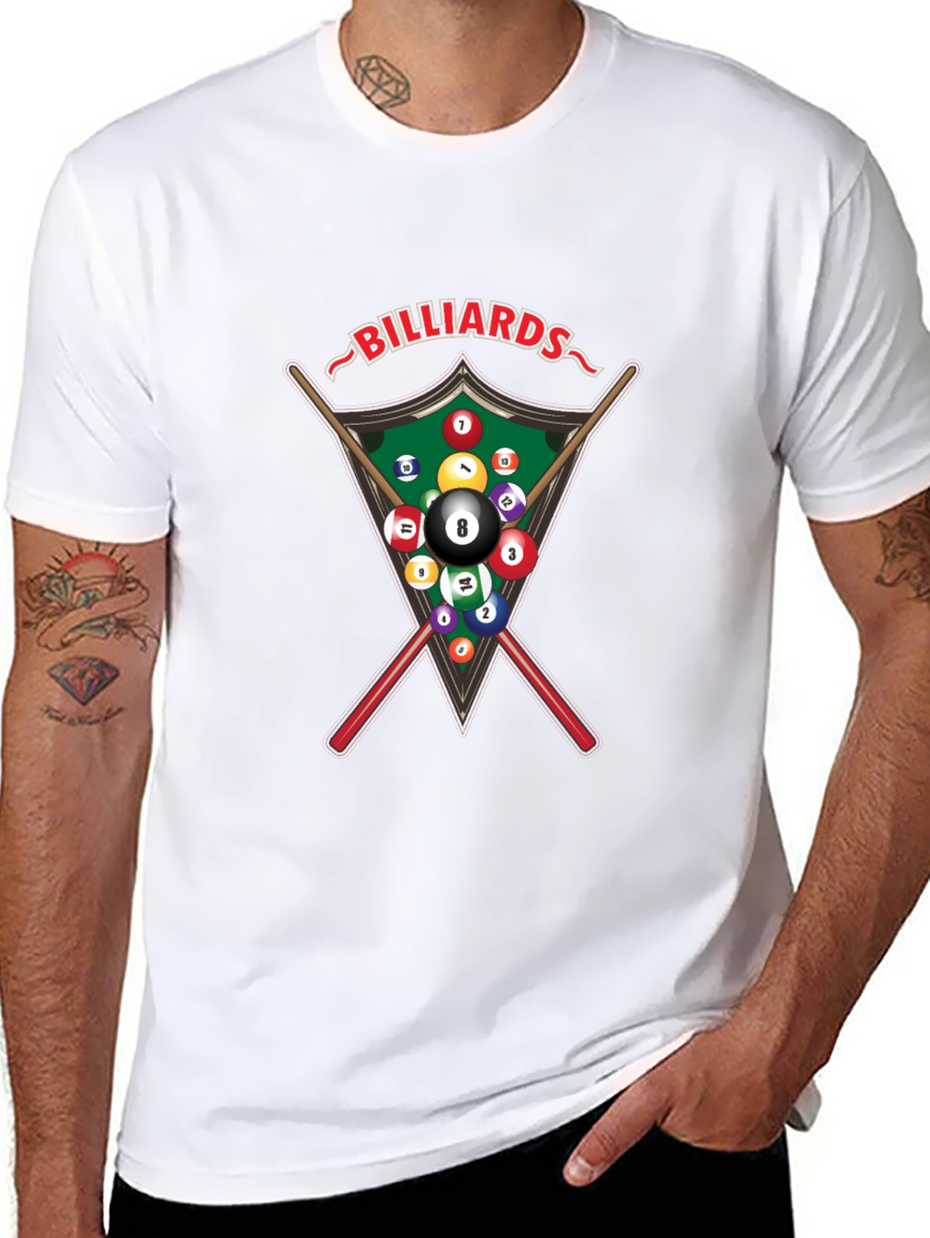 Billiards Graphic Tee - Pool Player T-Shirt
