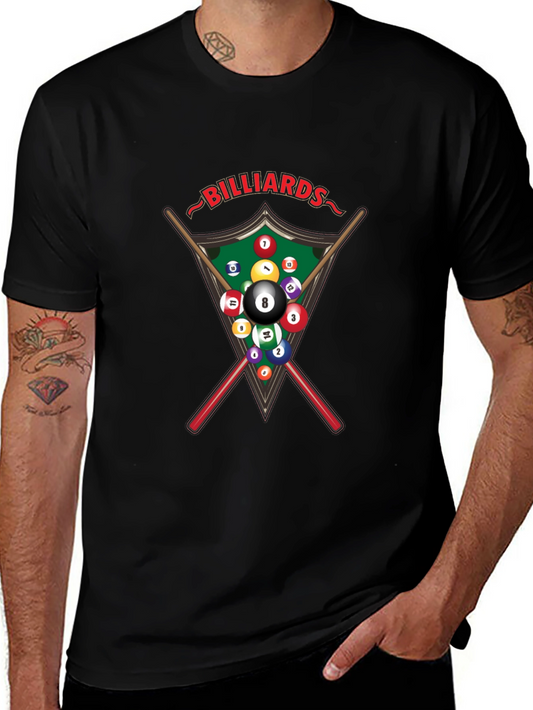 Billiards Graphic Tee - Pool Player T-Shirt