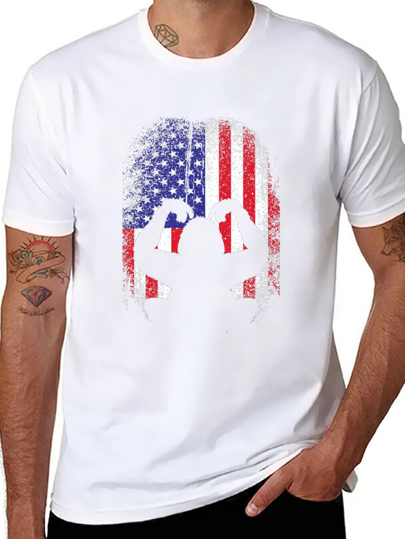 American Flag Bigfoot T-Shirt