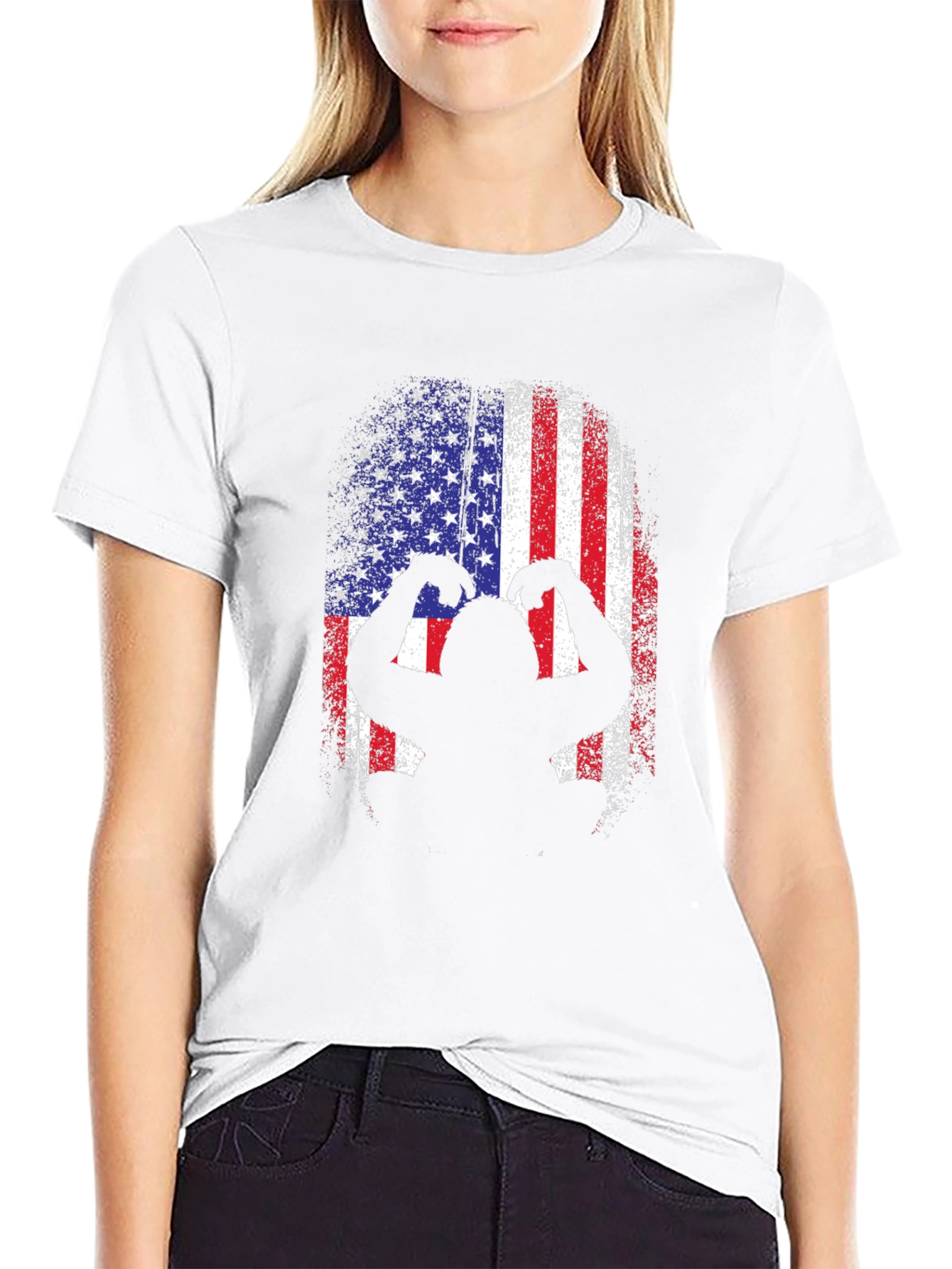 American Flag Bigfoot T-Shirt