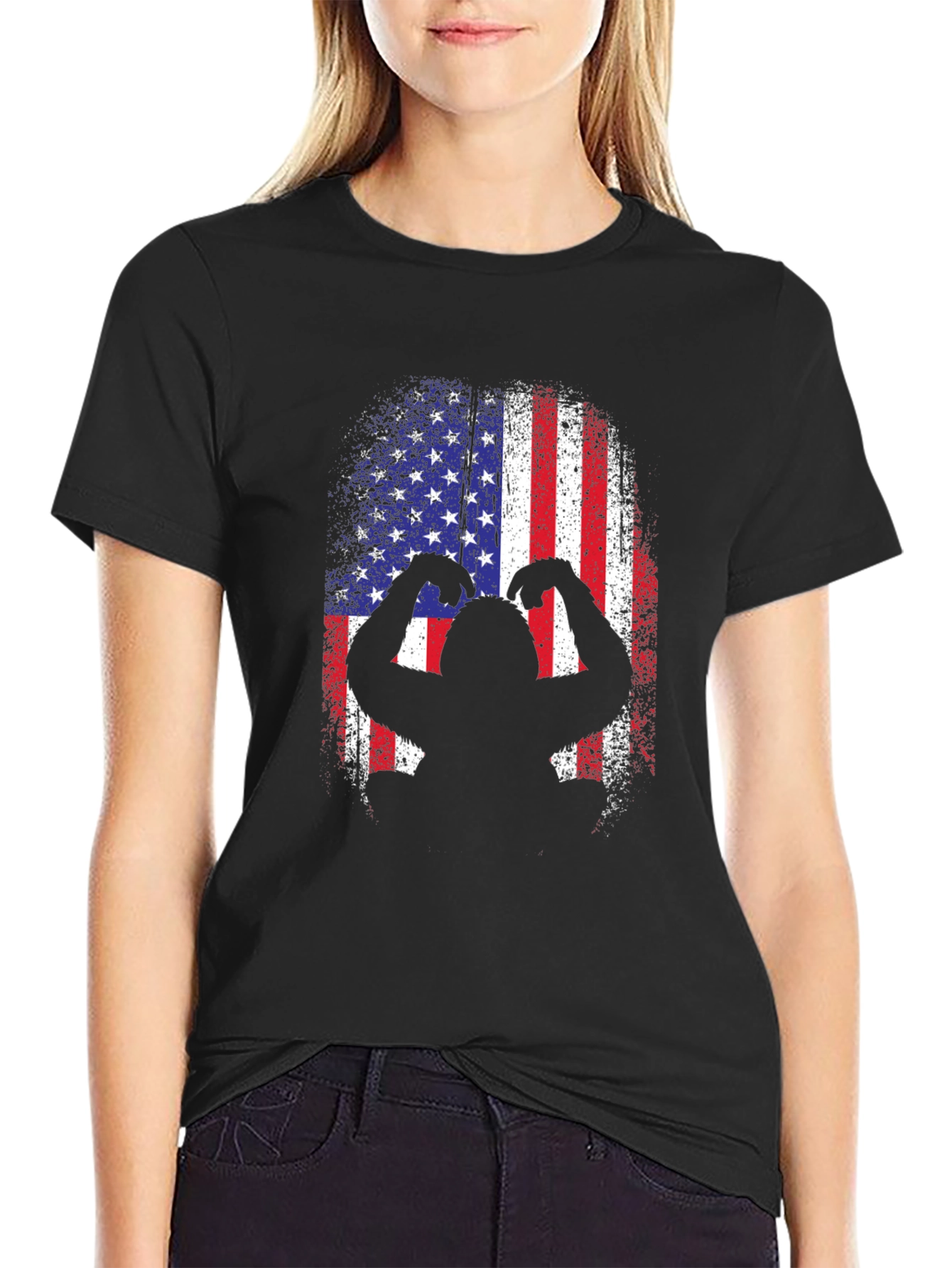 American Flag Bigfoot T-Shirt