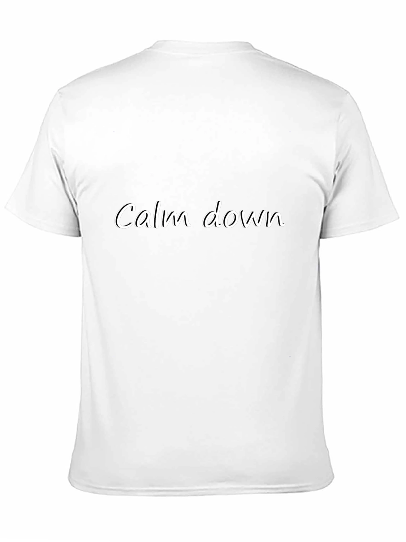 Calm Down Graphic Tee - Relaxed Fit Black T-Shirt