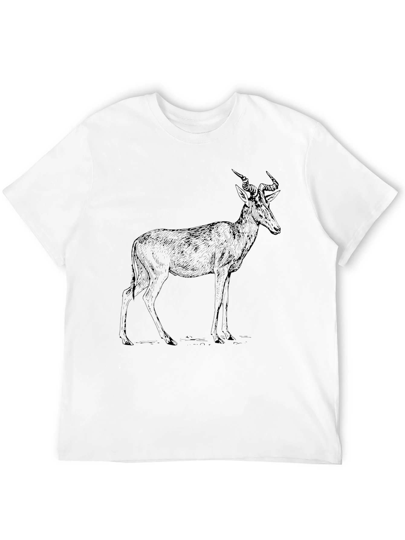 Antelope Graphic Print Black T-Shirt