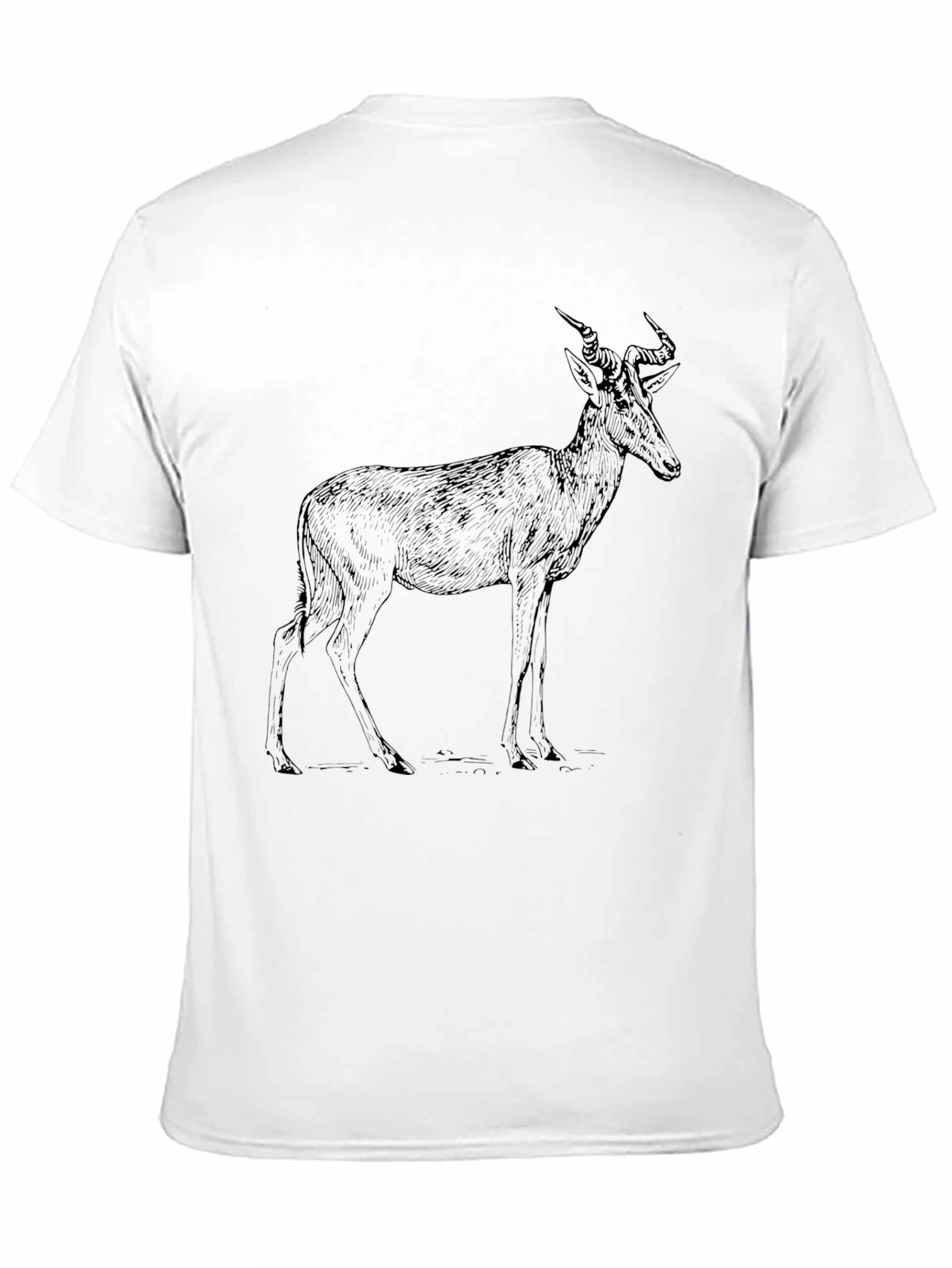 Antelope Graphic Print Black T-Shirt