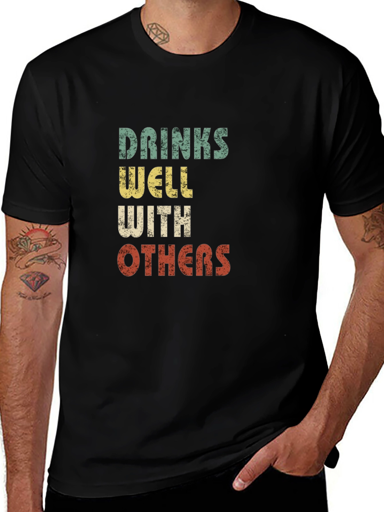 Drinks Well With Others Graphic T-Shirt
