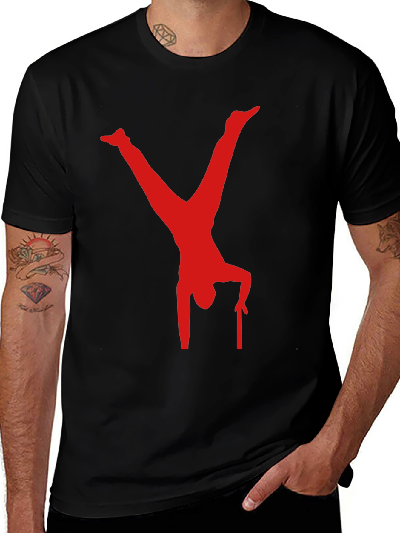Acrobat Design Black T-Shirt