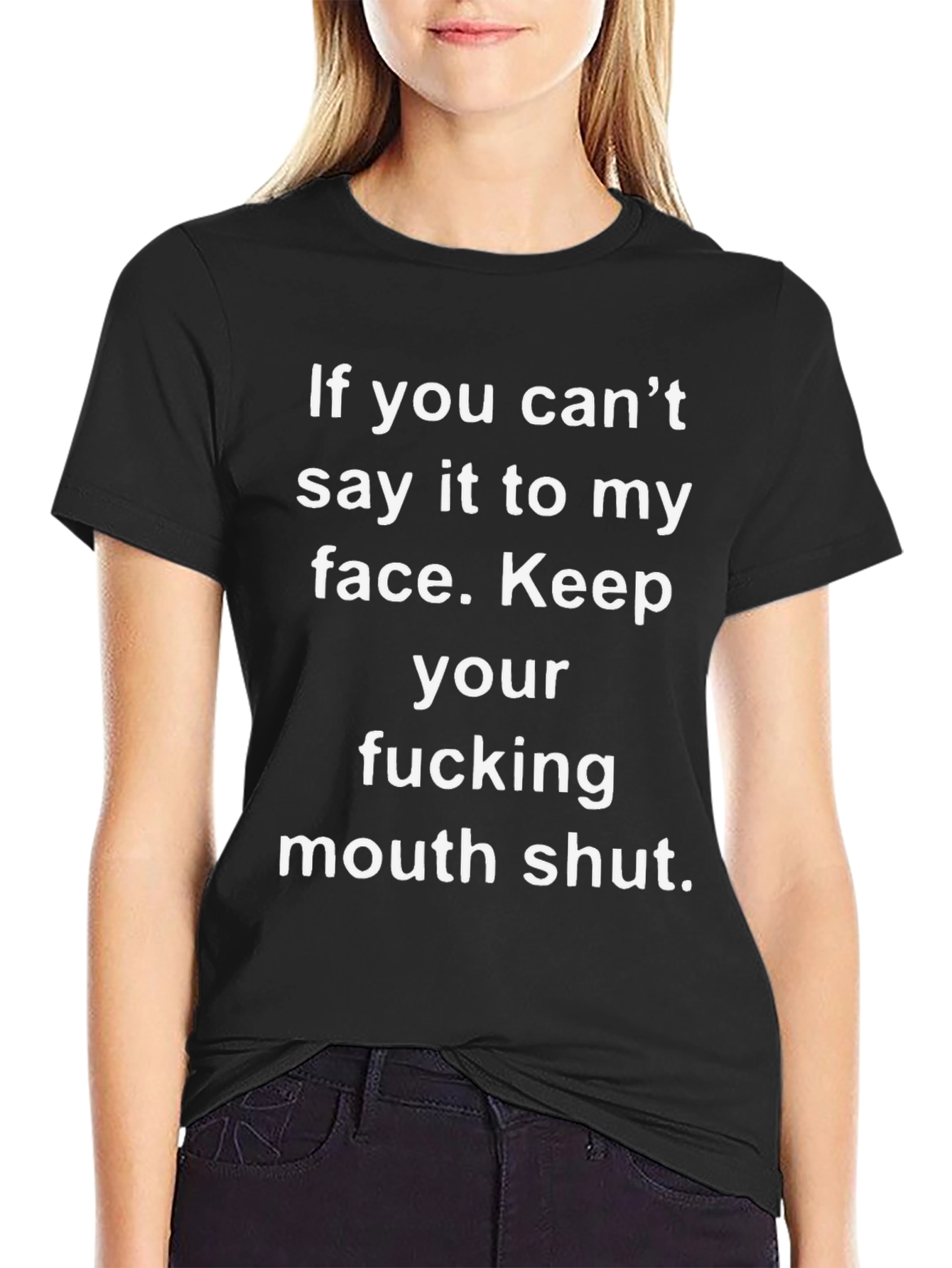 Sarcastic Graphic Tee - Keep Your Mouth Shut