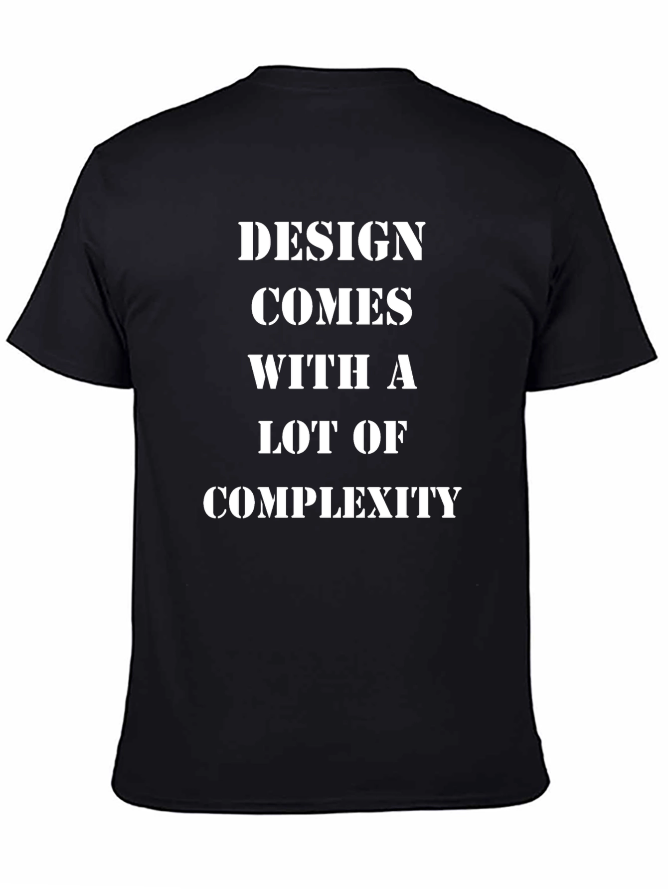 Design Complexity Graphic Tee - Black Casual T-Shirt
