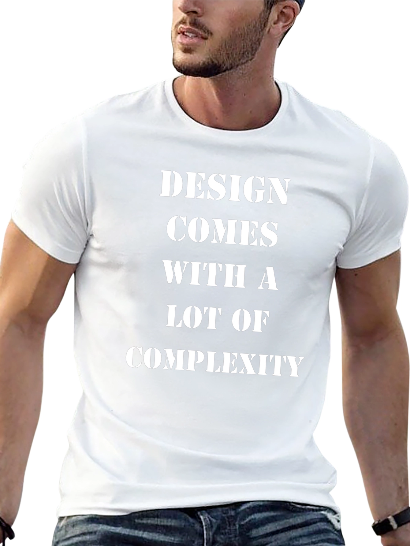 Design Complexity Graphic Tee - Black Casual T-Shirt