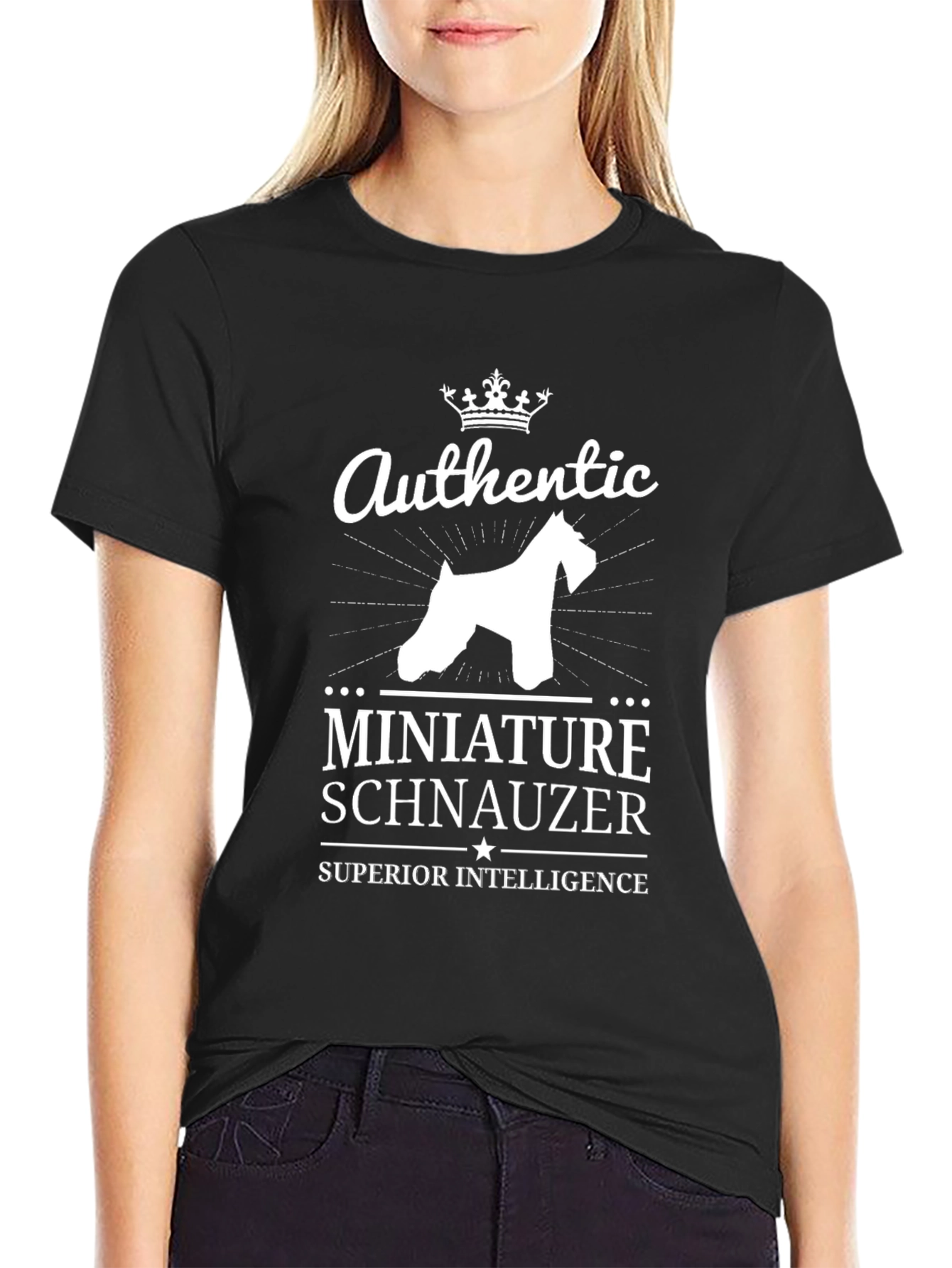 Authentic Miniature Schnauzer Superior Intelligence T-Shirt