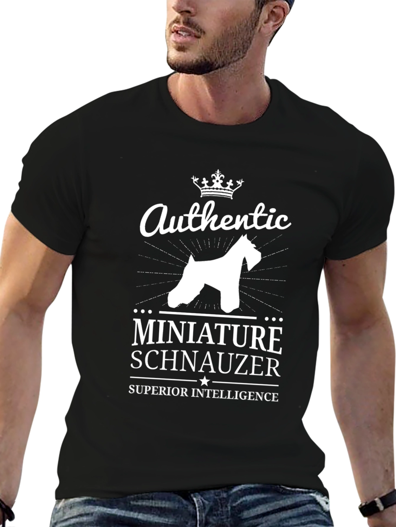 Authentic Miniature Schnauzer Superior Intelligence T-Shirt