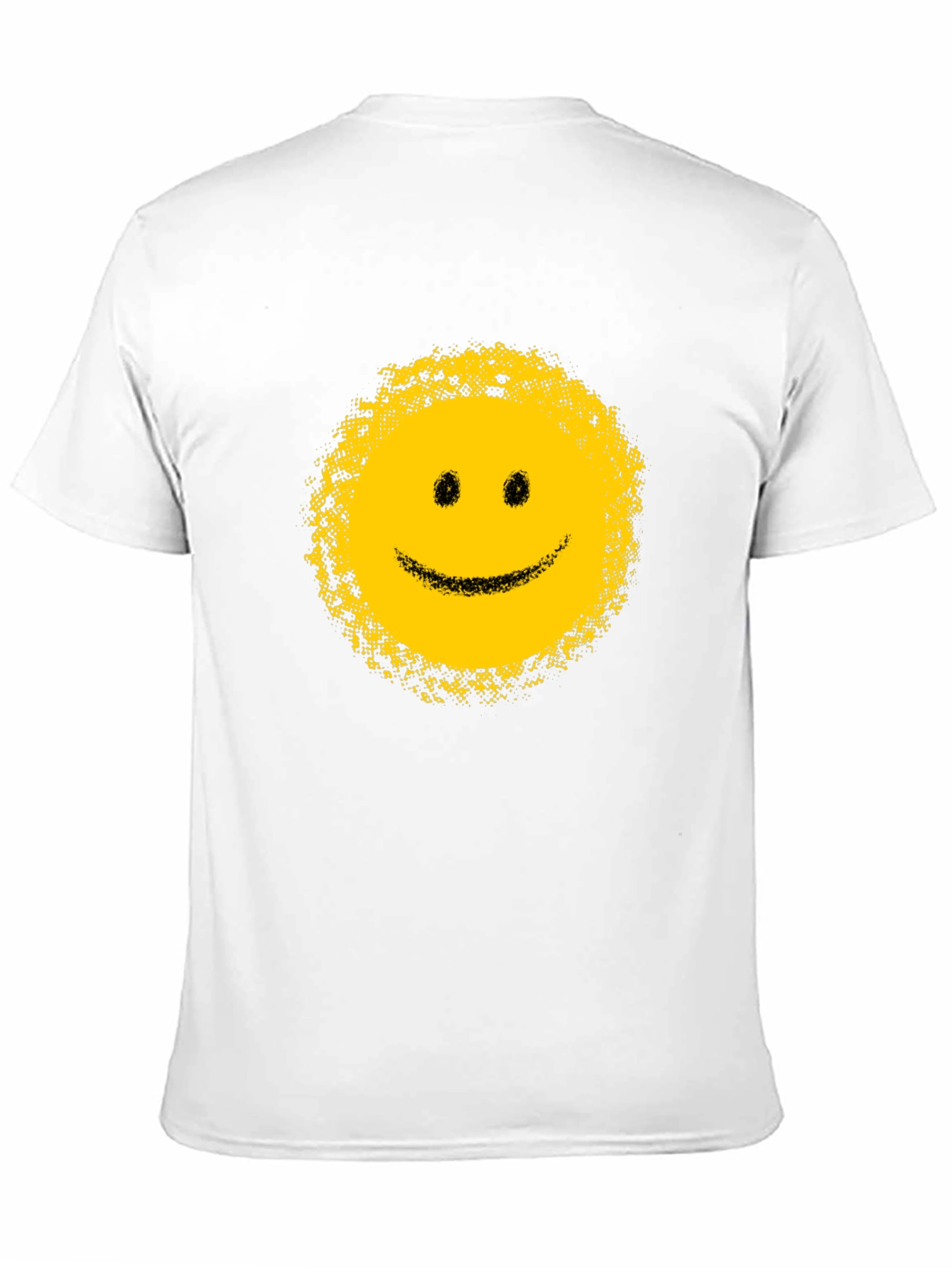 Distressed Smiley Face Black T-Shirt
