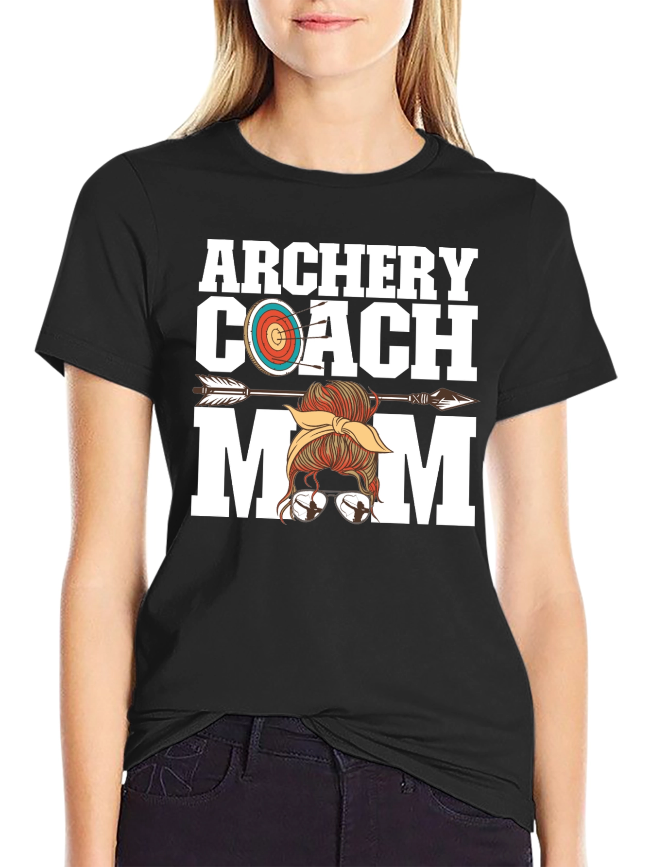 Archery Coach Mom Graphic Tee