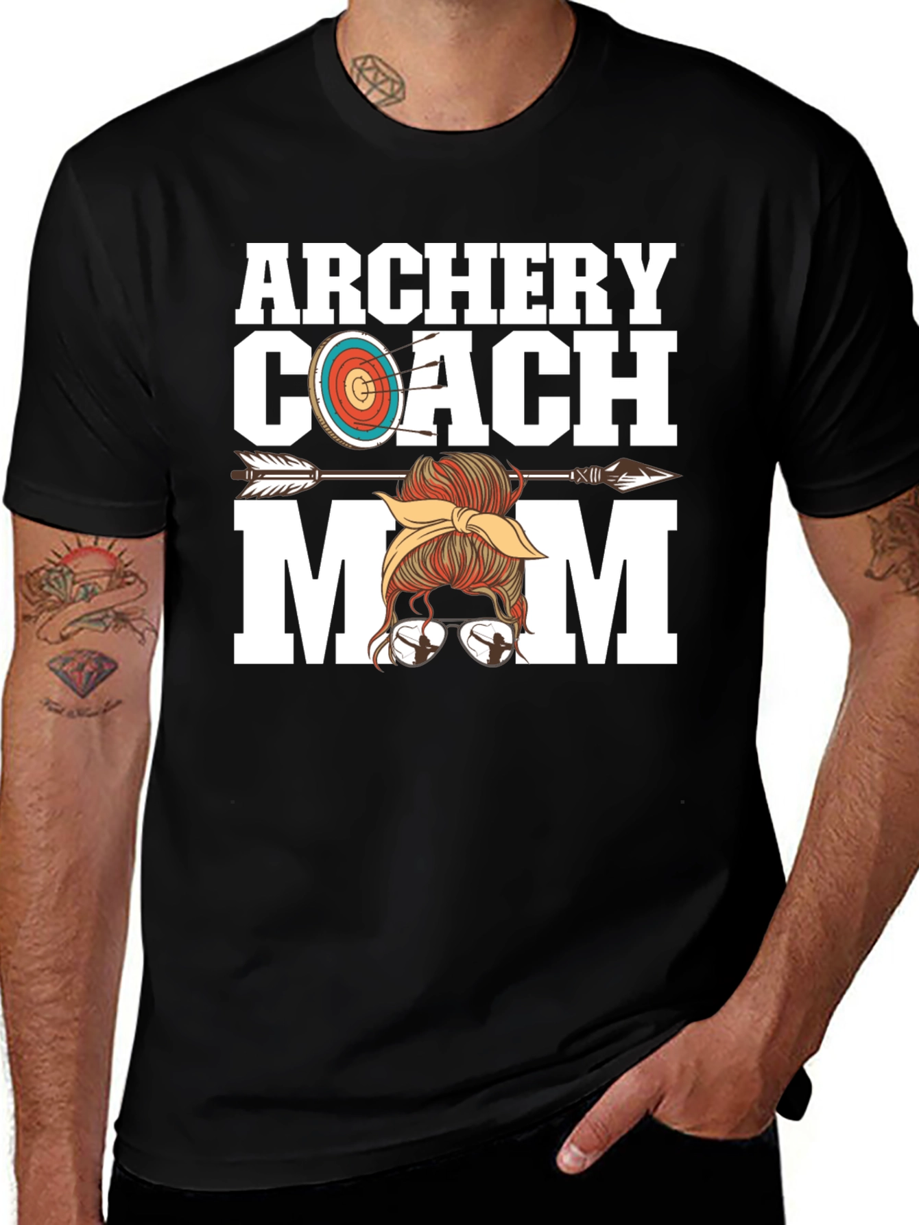 Archery Coach Mom Graphic Tee