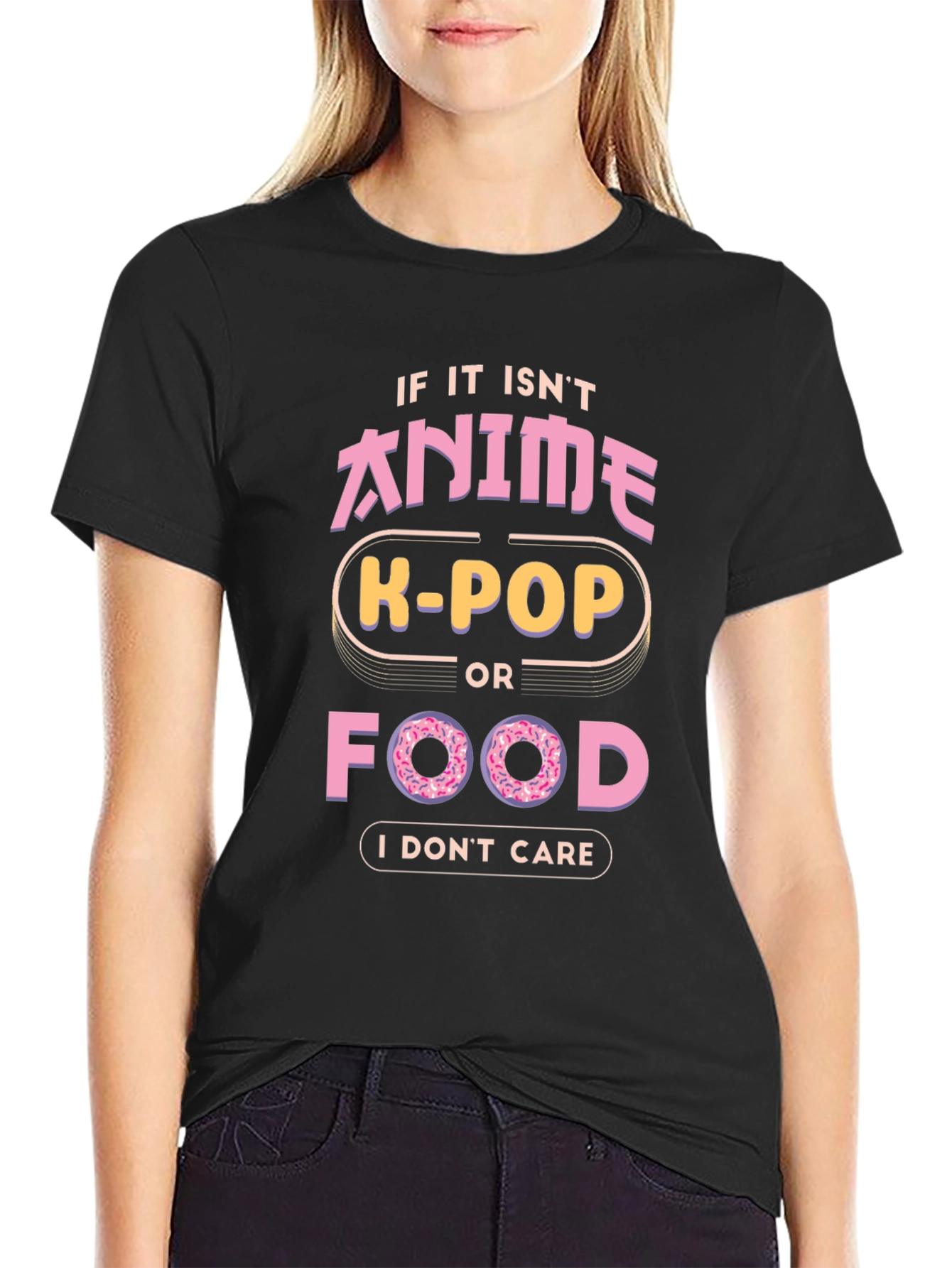 Anime K-Pop Food Graphic T-Shirt