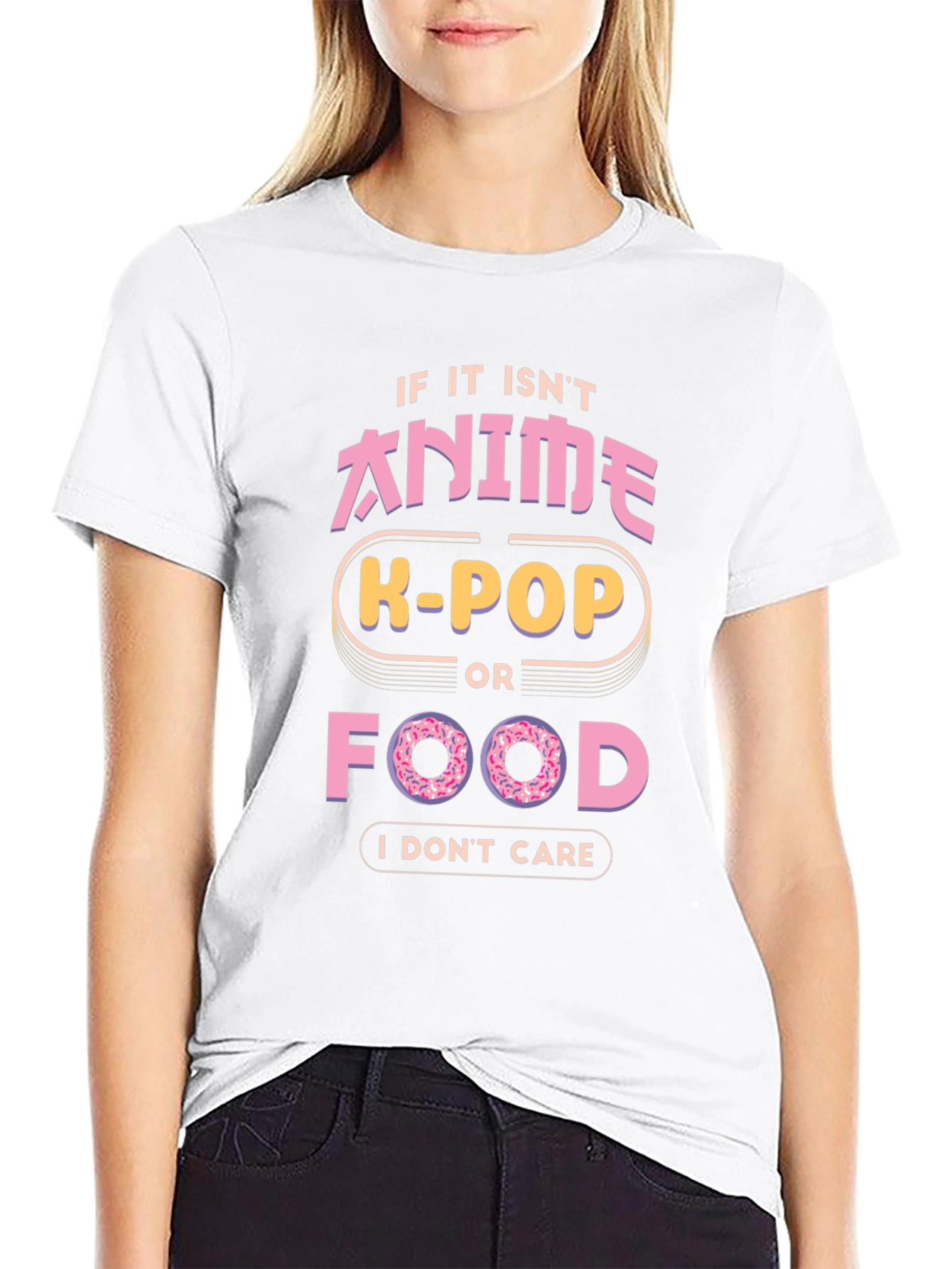 Anime K-Pop Food Graphic T-Shirt