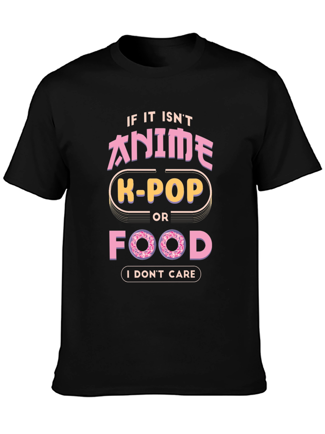 Anime K-Pop Food Graphic T-Shirt