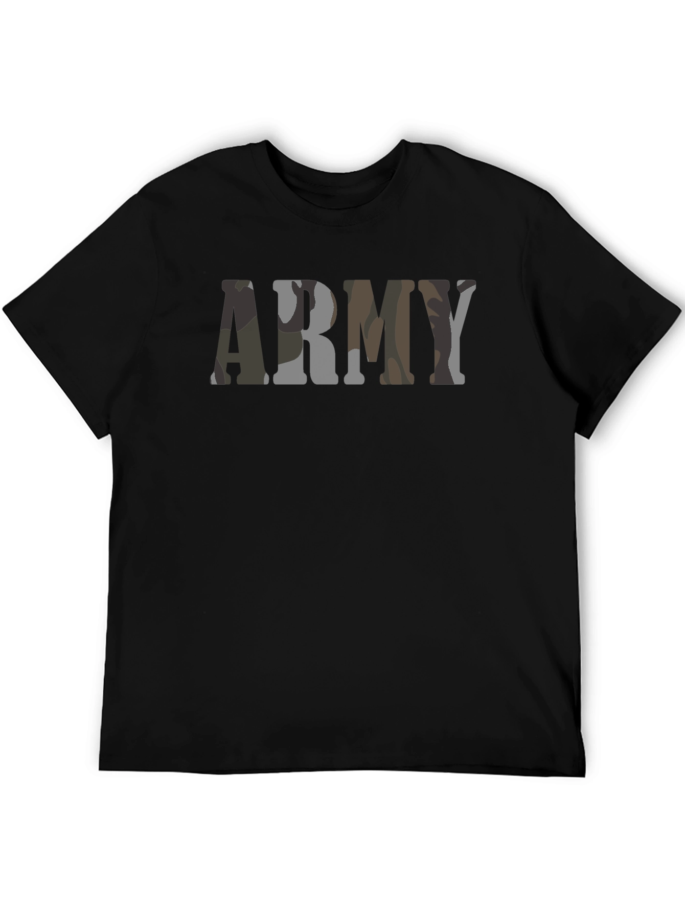Army Camo Print Graphic Tee - Military Inspired