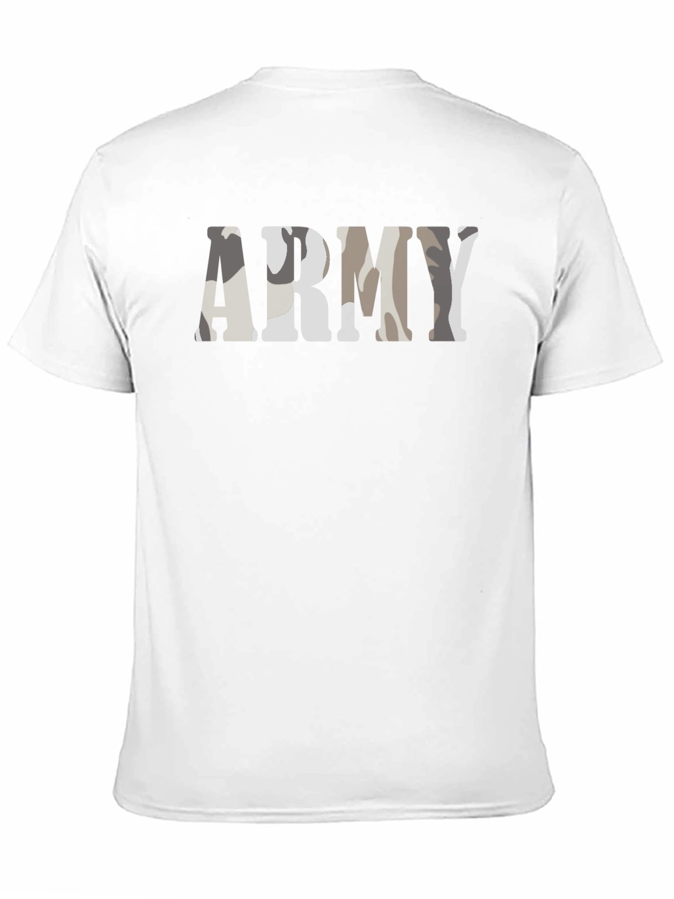 Army Camo Print Graphic Tee - Military Inspired