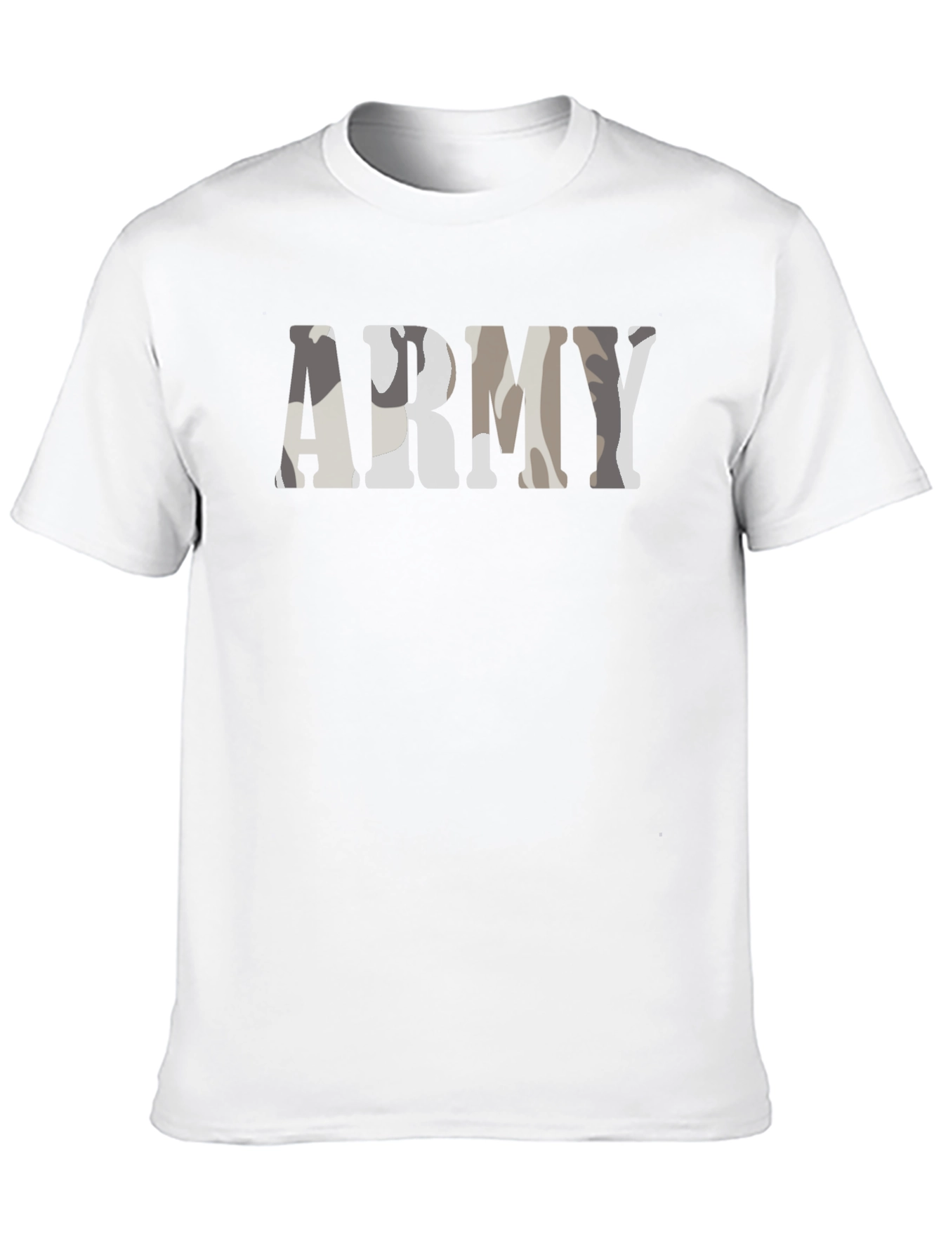 Army Camo Print Graphic Tee - Military Inspired