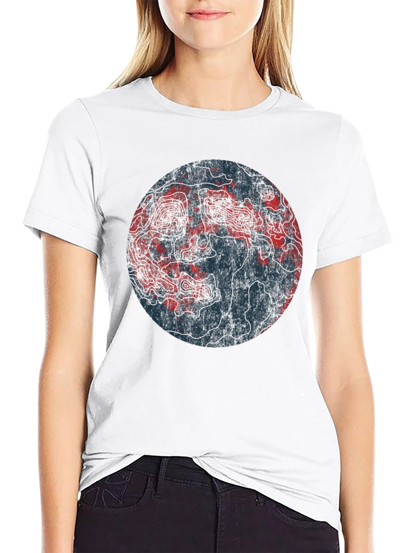 Topographic Map Graphic Tee - Unique Design!