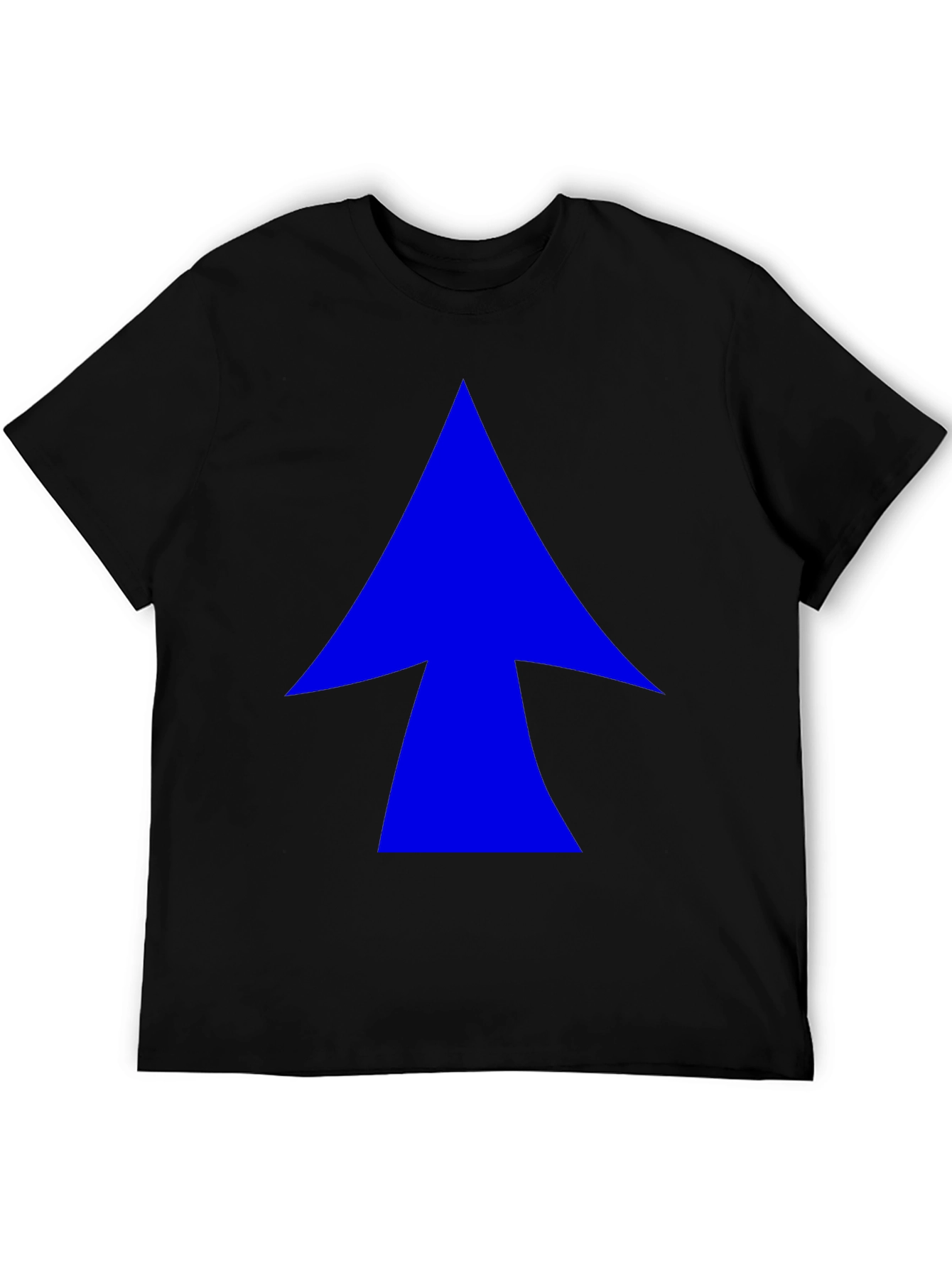 Blue Arrow Graphic Black T-Shirt - Casual Style