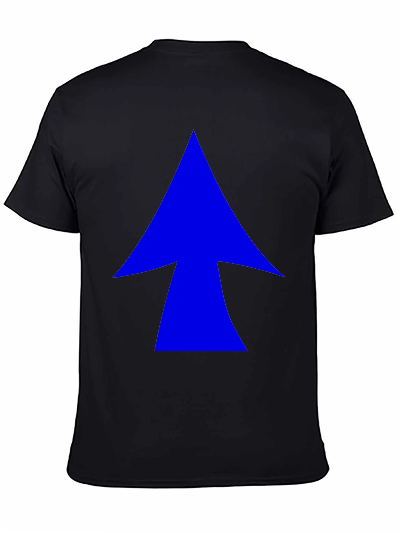 Blue Arrow Graphic Black T-Shirt - Casual Style