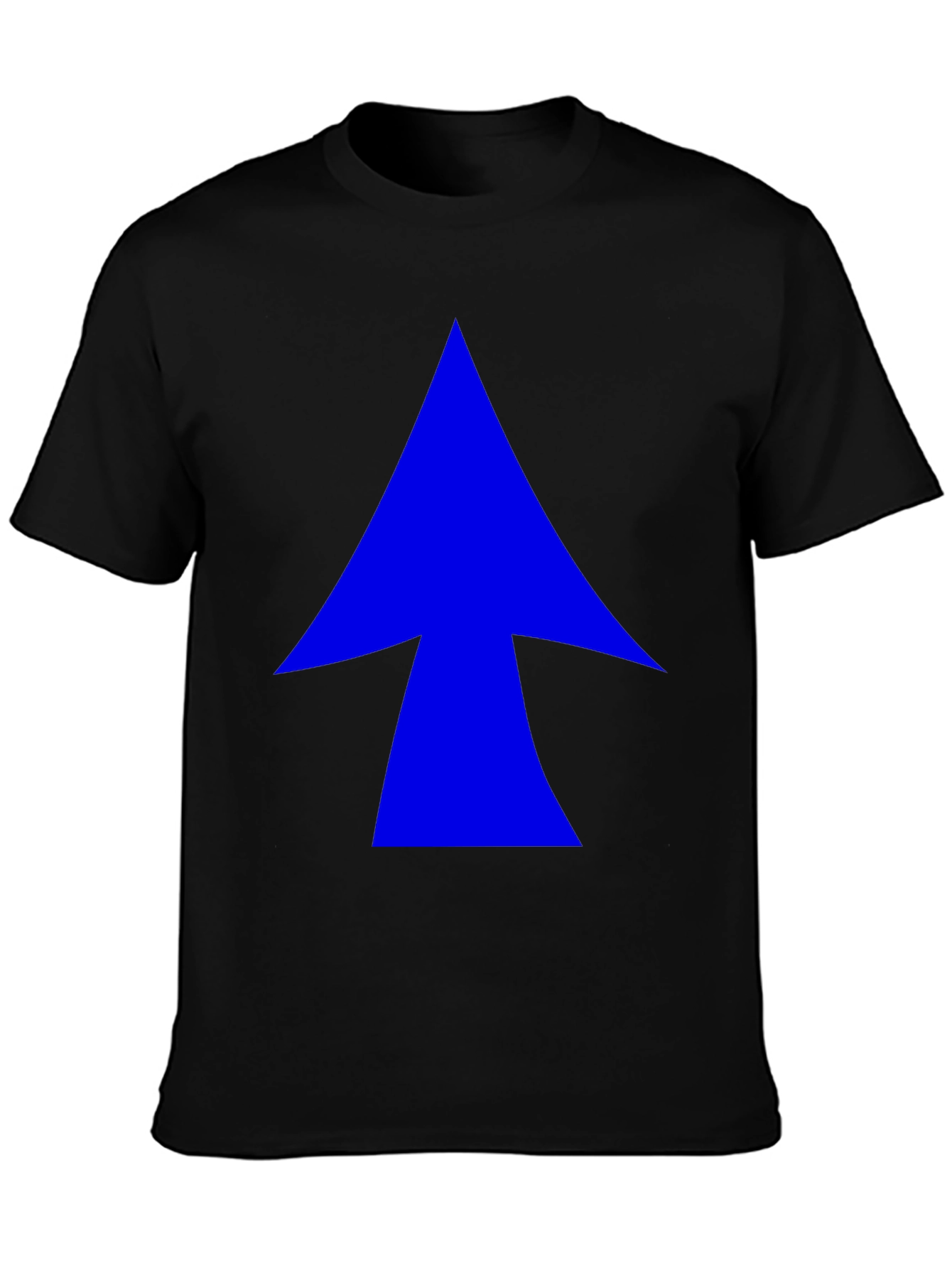 Blue Arrow Graphic Black T-Shirt - Casual Style
