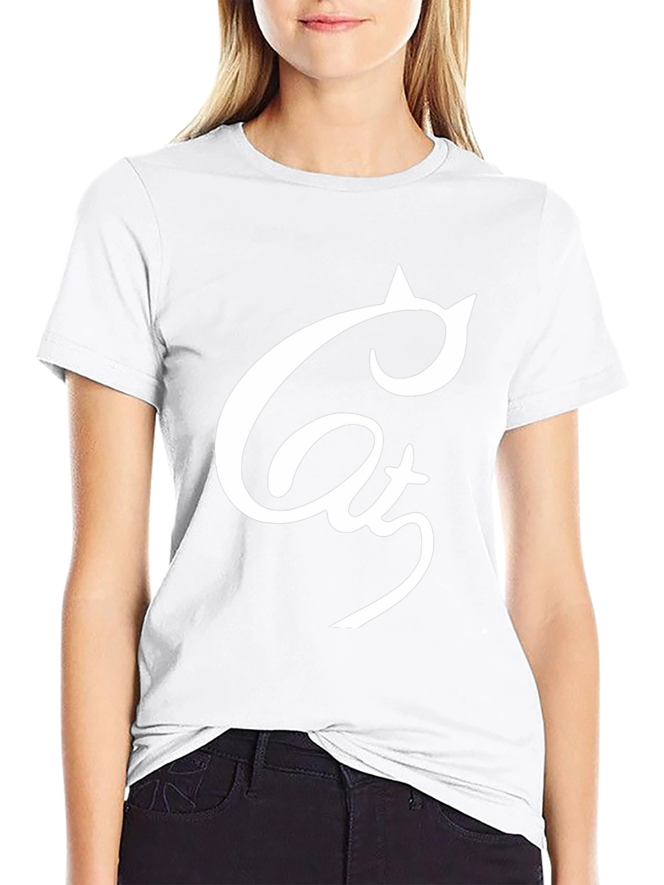 Cat Graphic Black T-Shirt