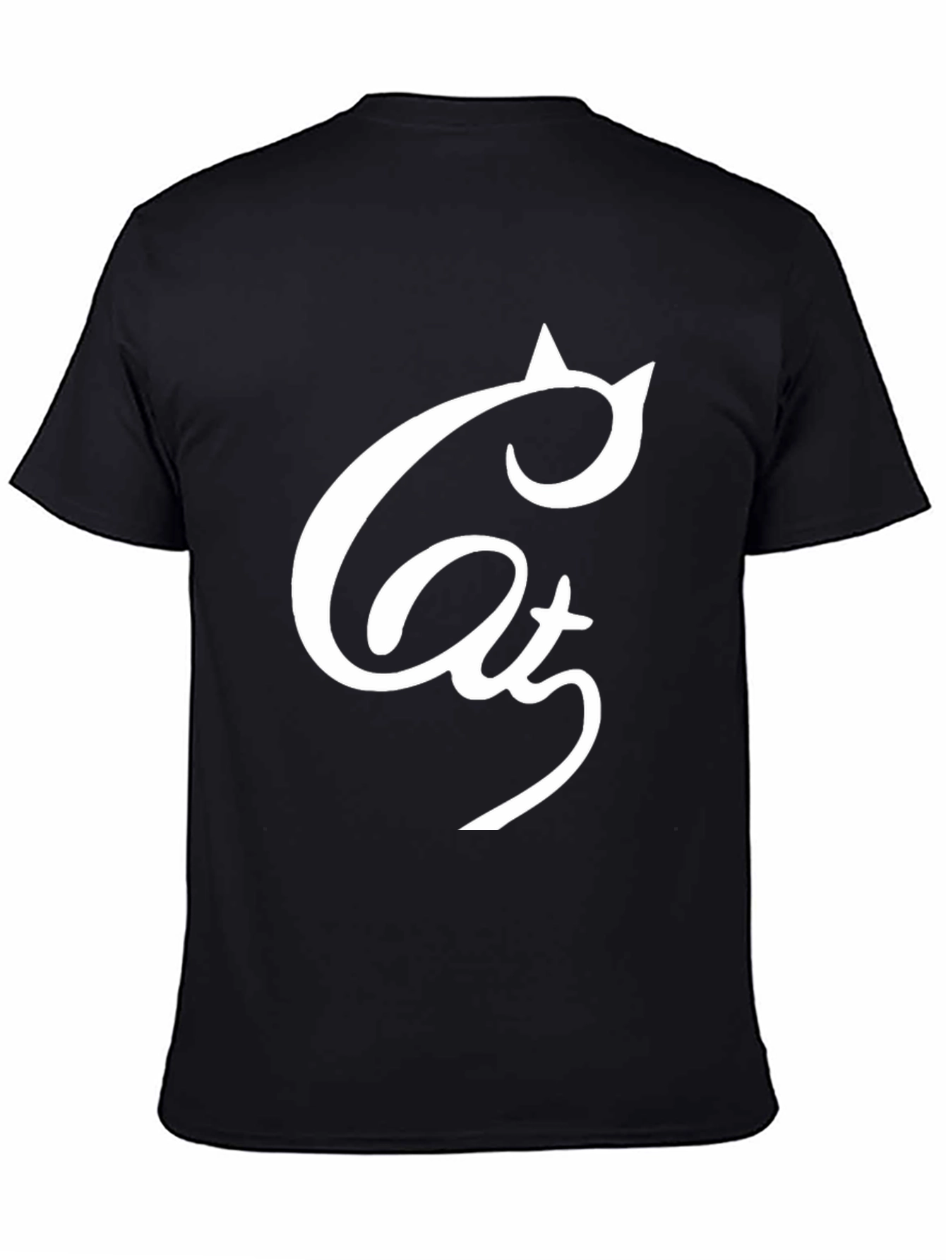 Cat Graphic Black T-Shirt