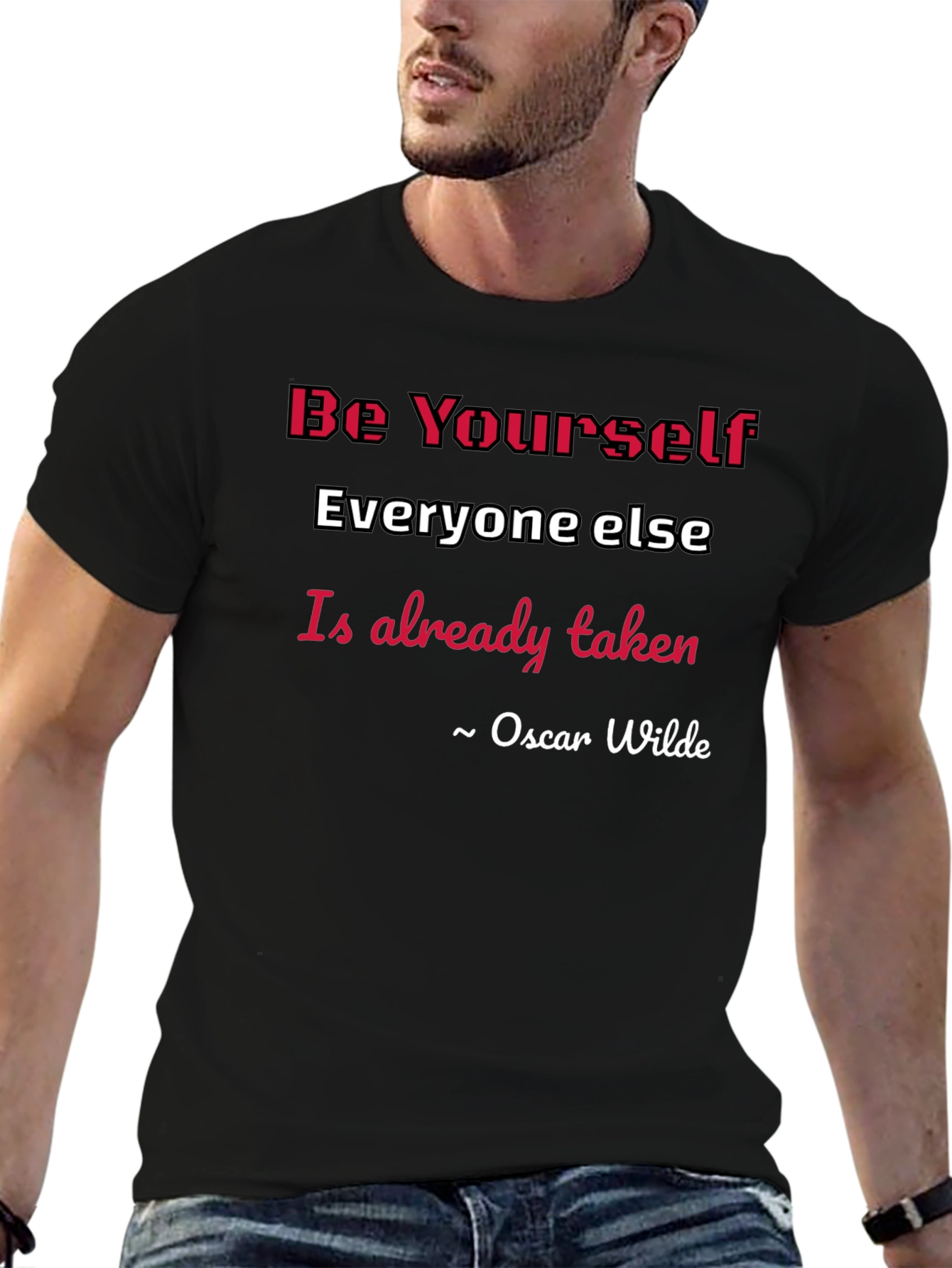 Be Yourself Oscar Wilde Quote Graphic Tee