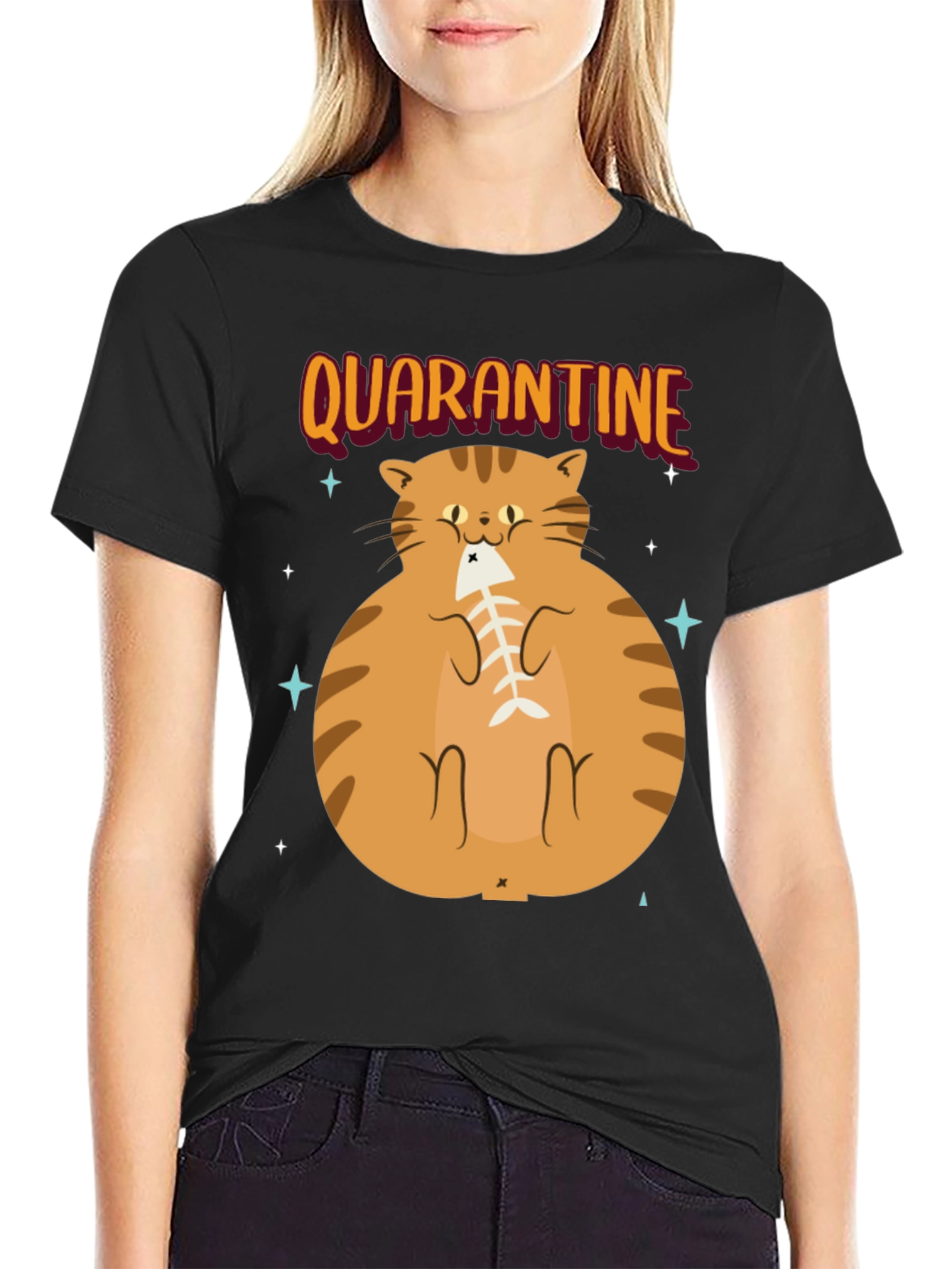Quarantine Cat T-Shirt - Funny Cat Lover Tee