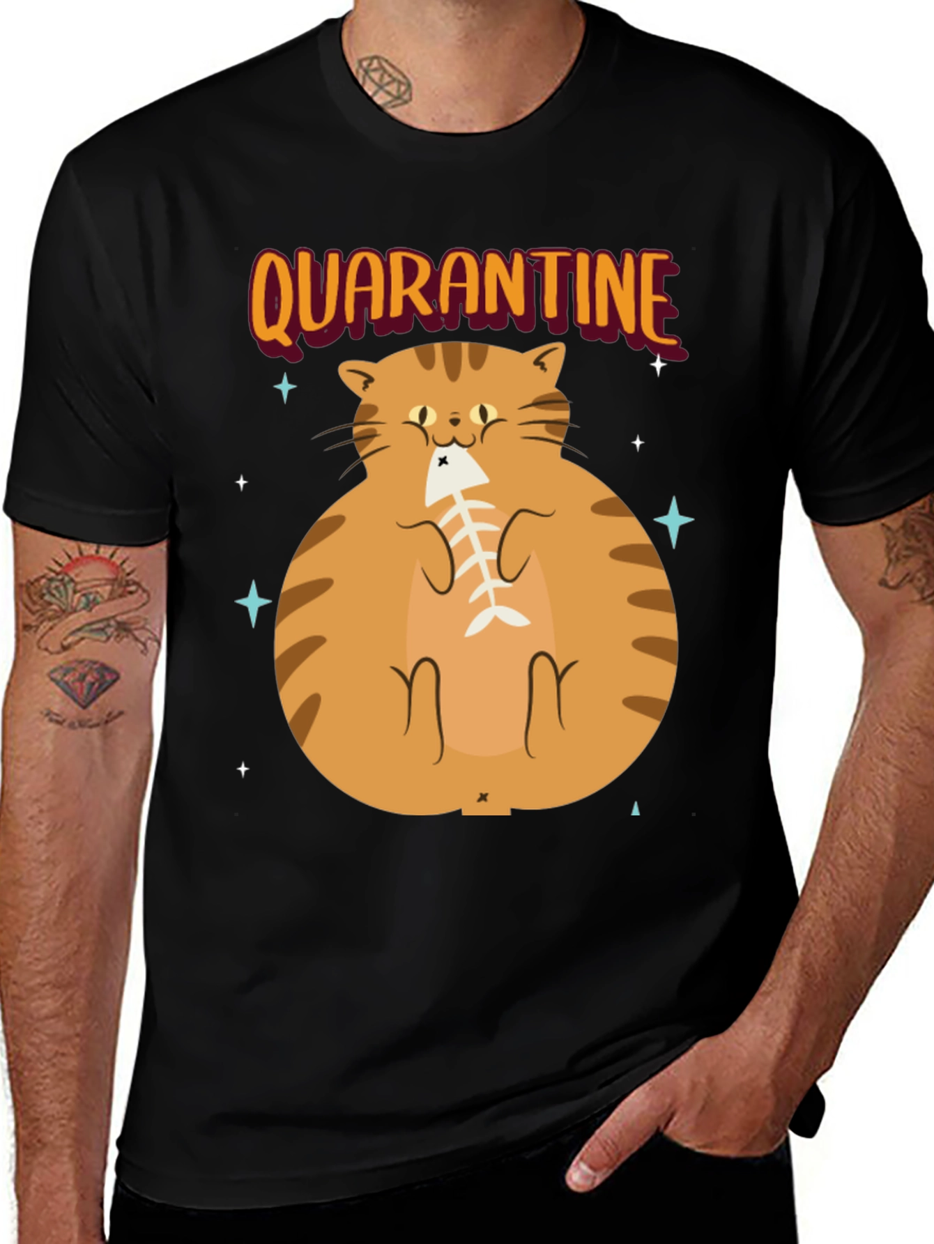 Quarantine Cat T-Shirt - Funny Cat Lover Tee