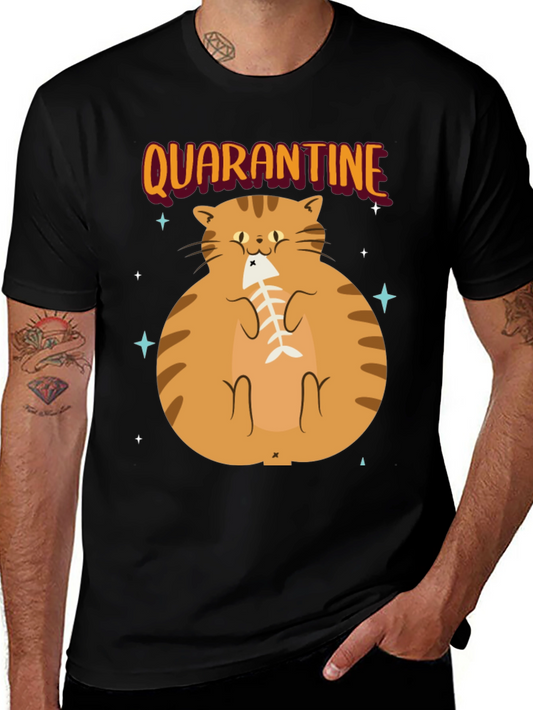 Quarantine Cat T-Shirt - Funny Cat Lover Tee