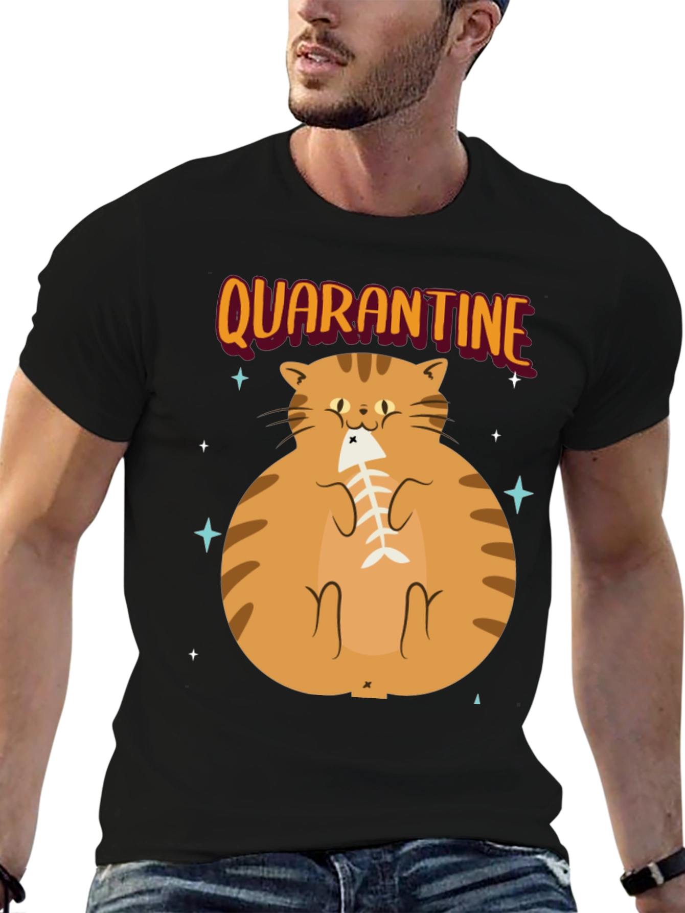 Quarantine Cat T-Shirt - Funny Cat Lover Tee