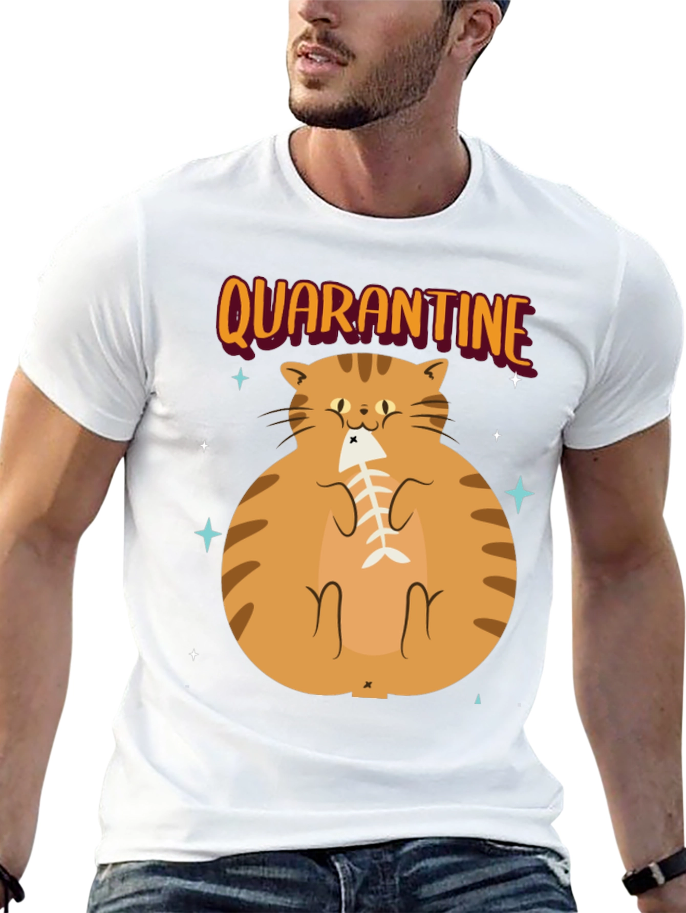 Quarantine Cat T-Shirt - Funny Cat Lover Tee