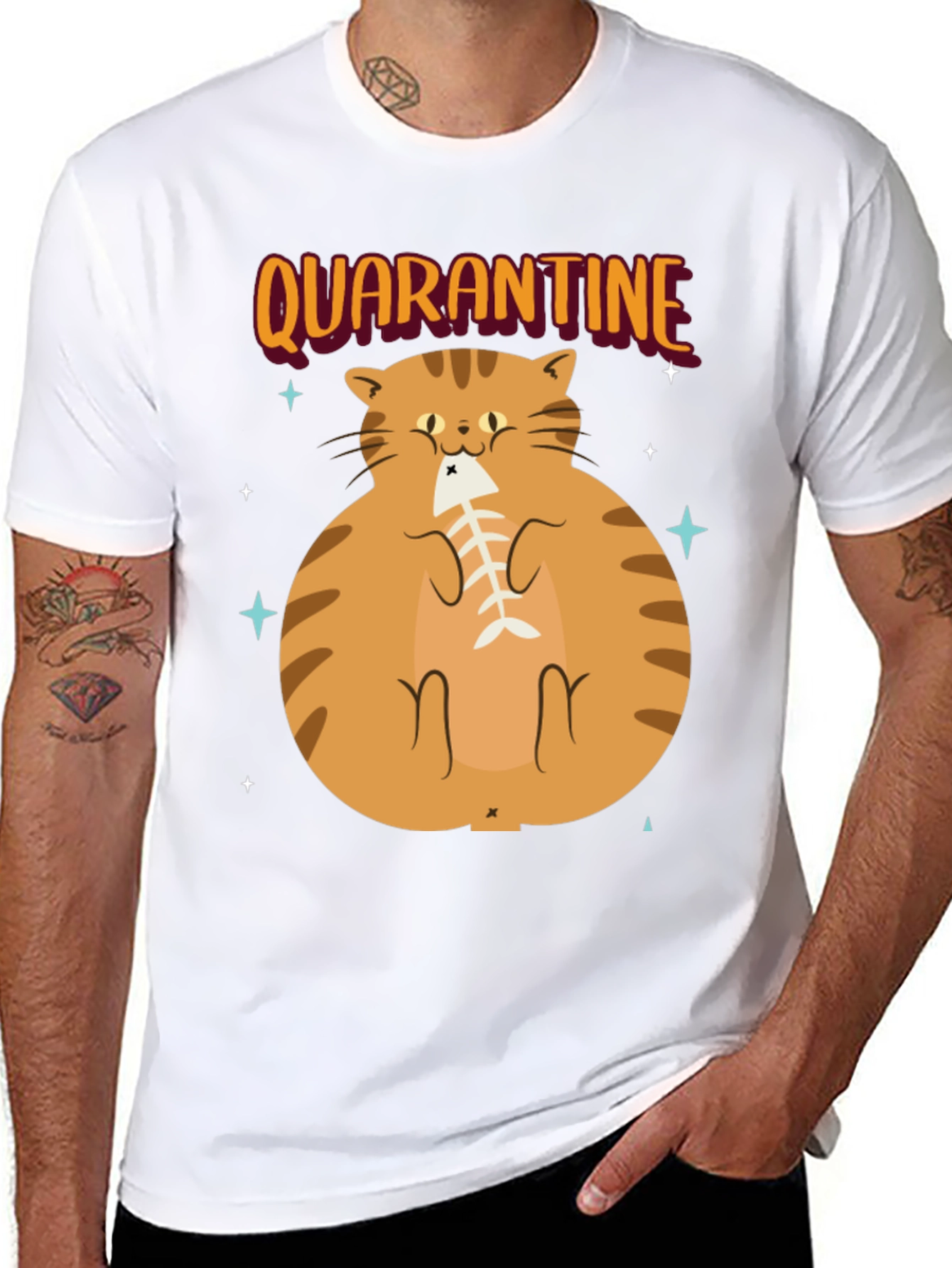 Quarantine Cat T-Shirt - Funny Cat Lover Tee