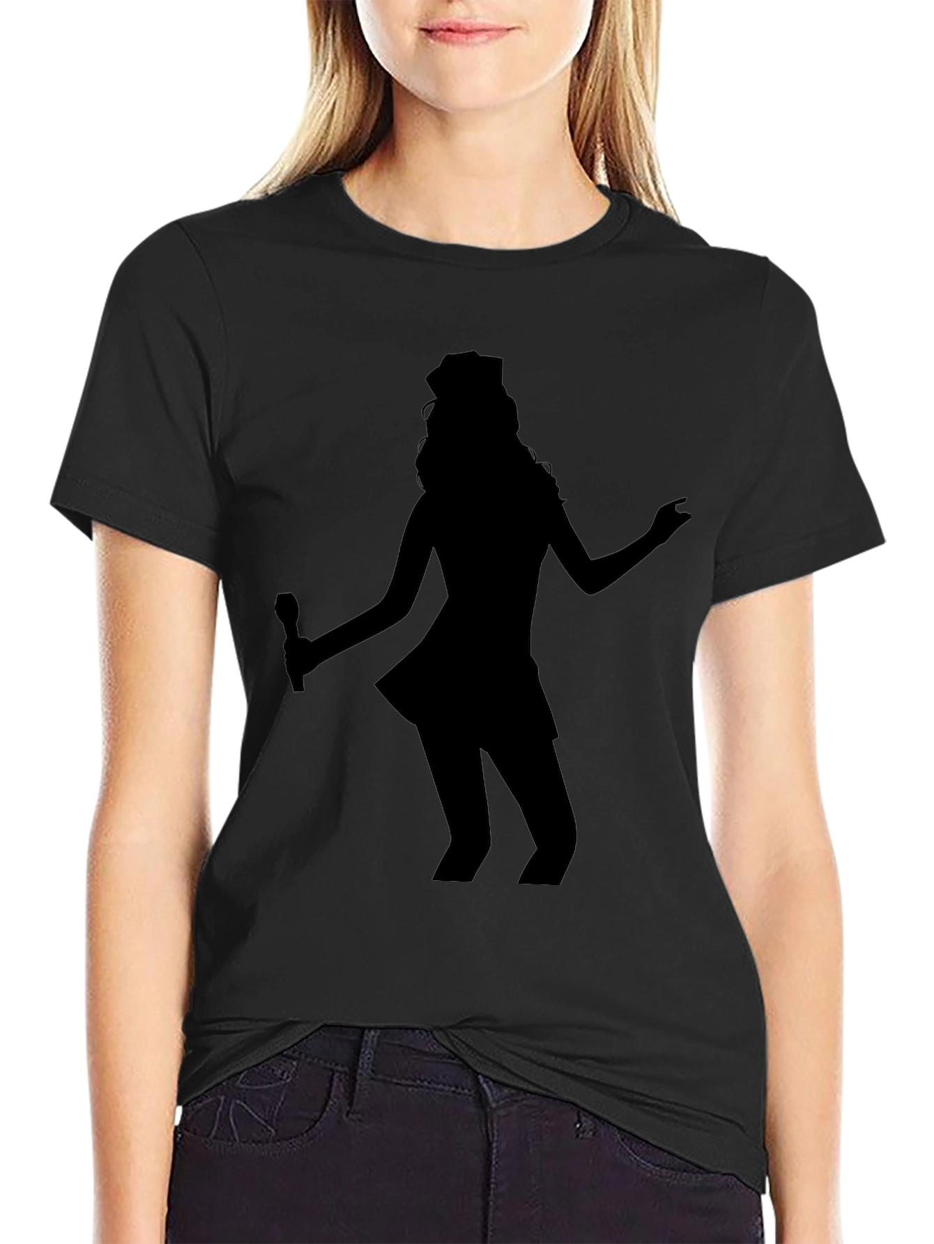 Silhouette Singer Graphic Tee - Black