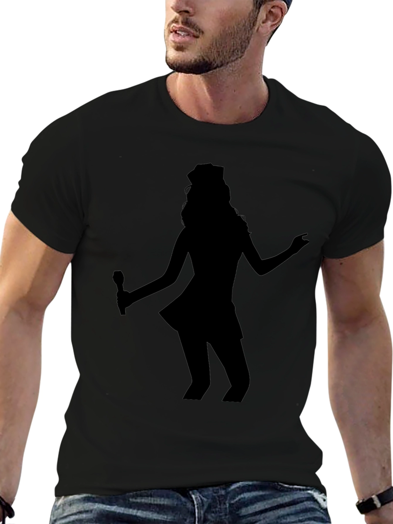 Silhouette Singer Graphic Tee - Black