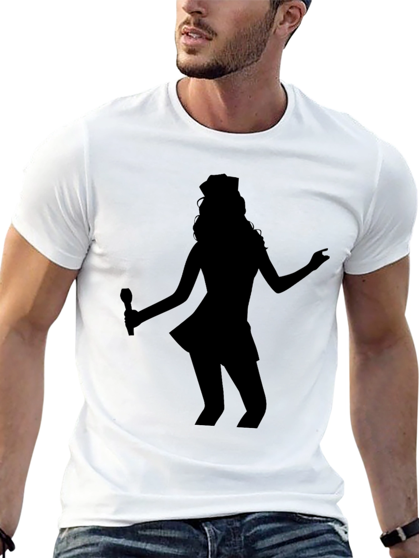 Silhouette Singer Graphic Tee - Black