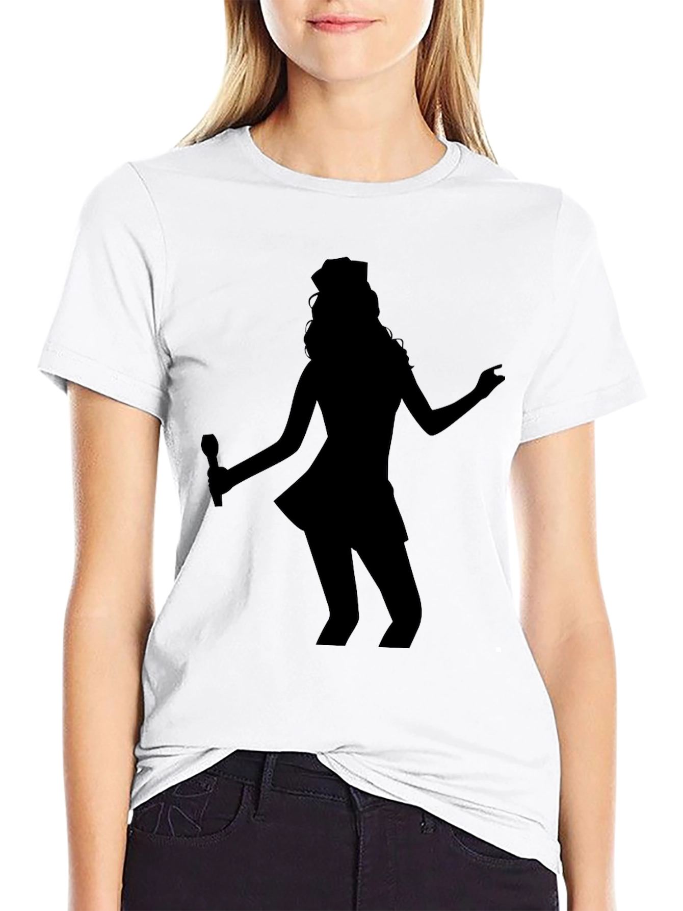 Silhouette Singer Graphic Tee - Black