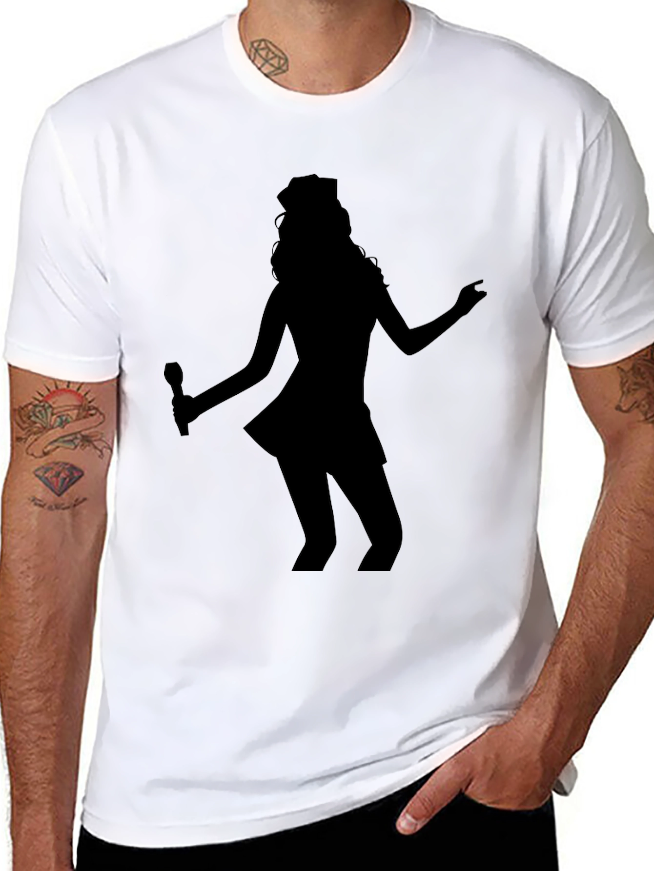 Silhouette Singer Graphic Tee - Black