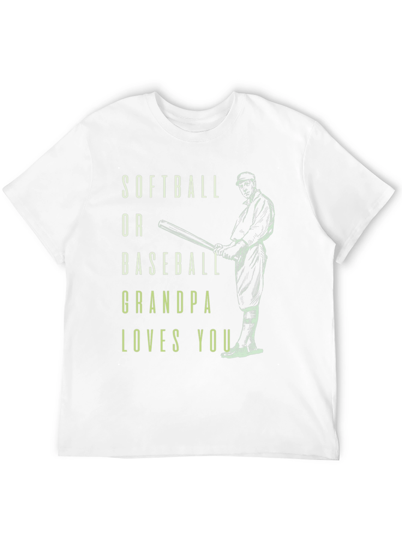 Softball or Baseball Grandpa Loves You Graphic Tee