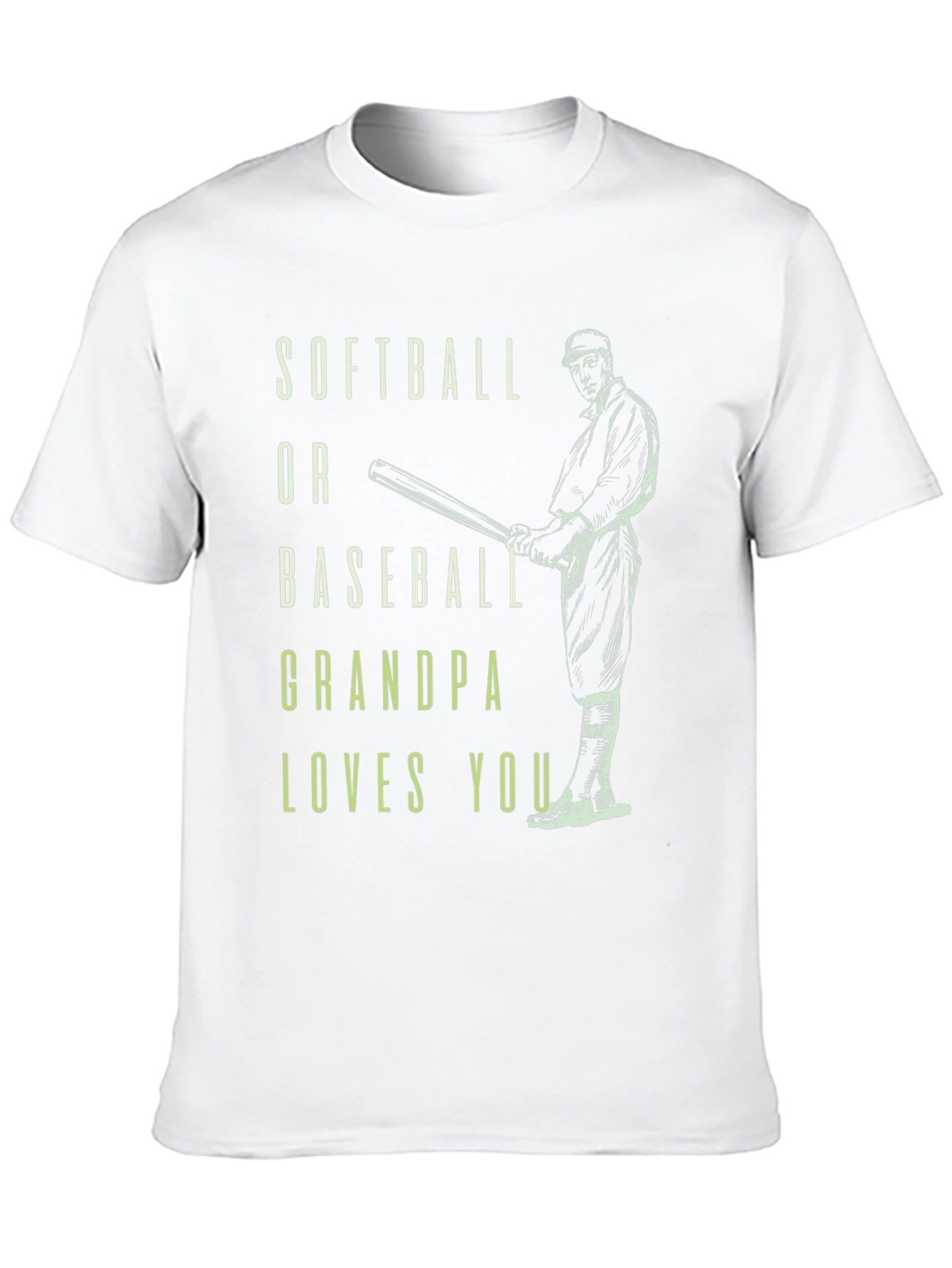 Softball or Baseball Grandpa Loves You Graphic Tee