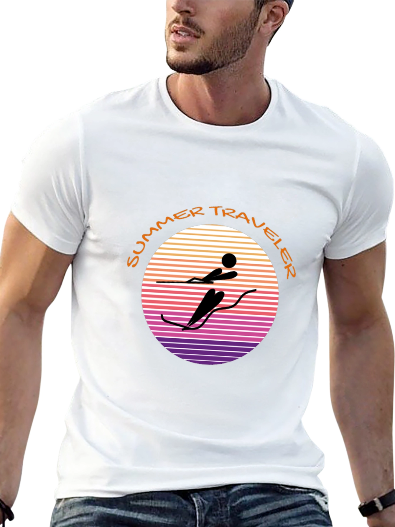 Summer Traveler Graphic Tee - Watersports Design