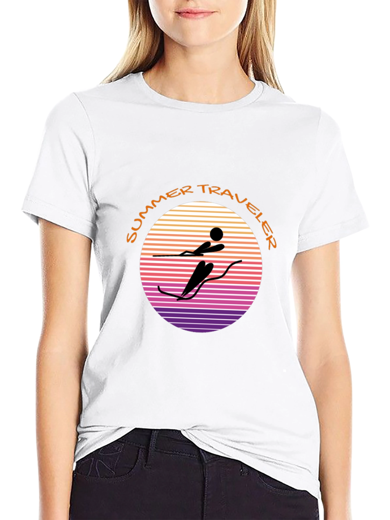 Summer Traveler Graphic Tee - Watersports Design